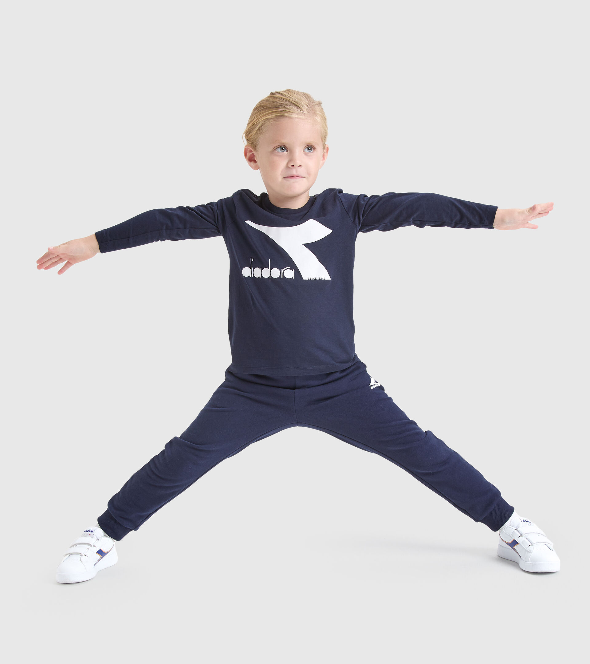 Sports T-shirt - Kids JU.T-SHIRT LS CHROMIA CLASSIC NAVY - Diadora