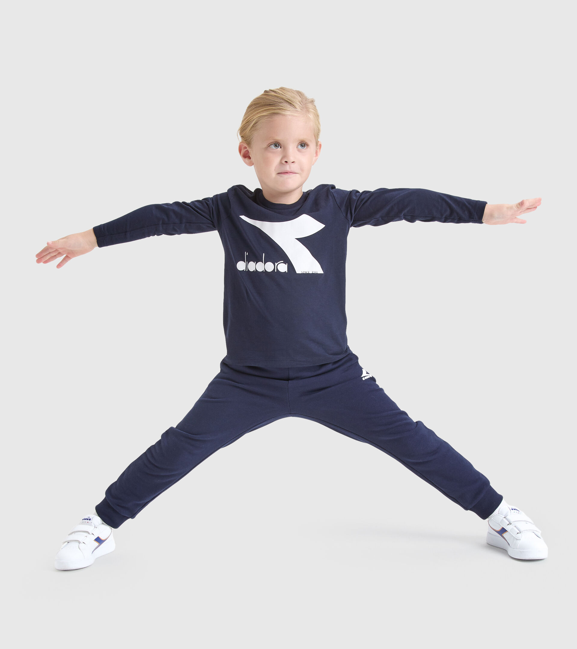 T-shirt de sport - Enfant JU.T-SHIRT LS CHROMIA BLEU CABAN - Diadora