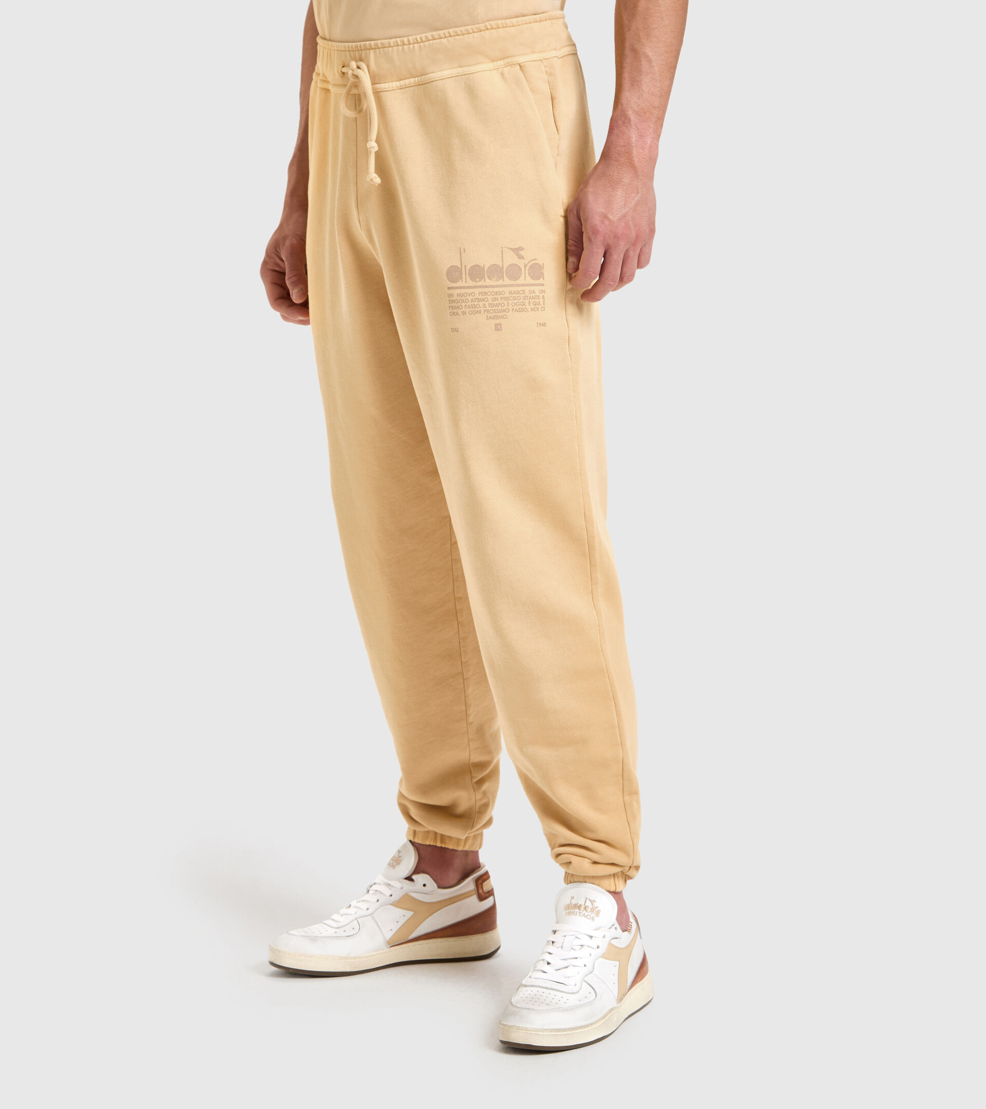 Unbrushed organic joggers - Unisex PANT MANIFESTO PALETTE DESERT MIST - Diadora
