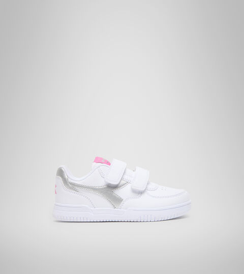 Scarpa sportiva - Bambini 4-8 anni RAPTOR LOW PS BIANCO/ARGENTO - Diadora