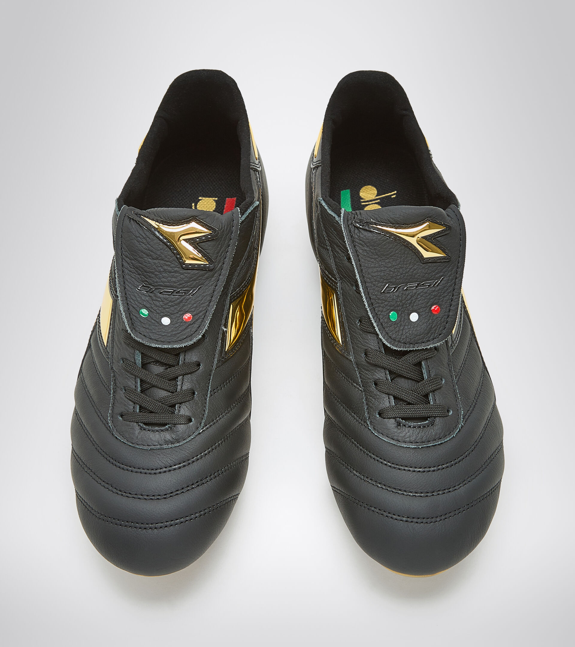 Football boots Made in Italy- Men BRASIL#9 ITA LT+ MDPU BLACK/GOLD - Diadora