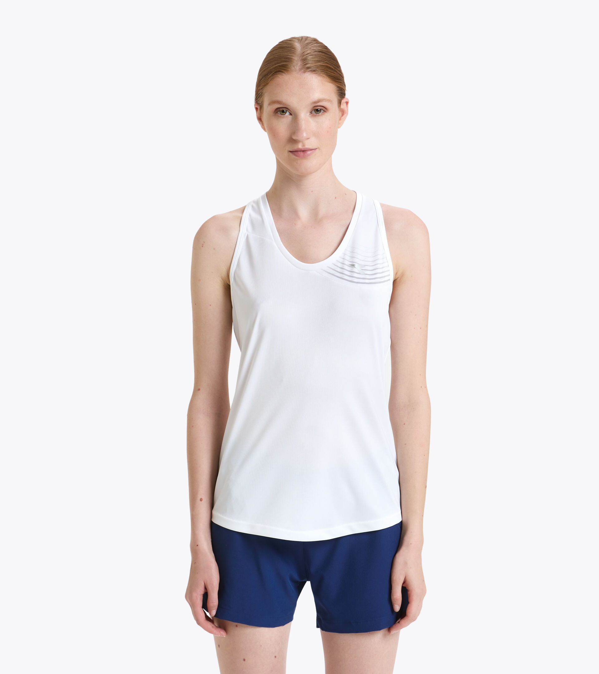 Haut sans manches de tennis pour Femme L. TANK COURT BLANC VIF - Diadora