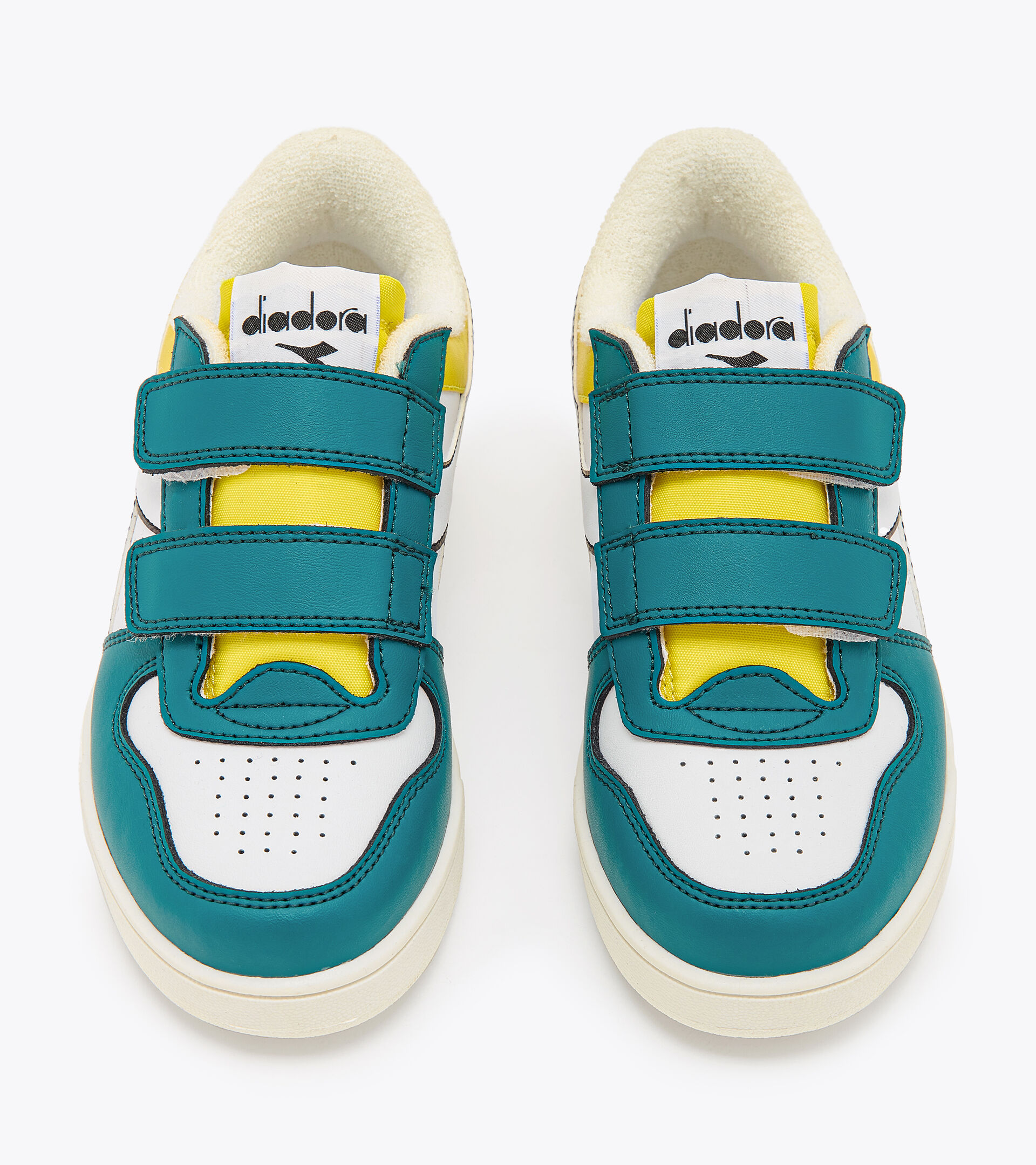 Scarpa sportiva - Bambini/e 4-8 anni MAGIC BASKET LOW PS VERDE SMERALDO/GIALLO FRUTTO D - Diadora