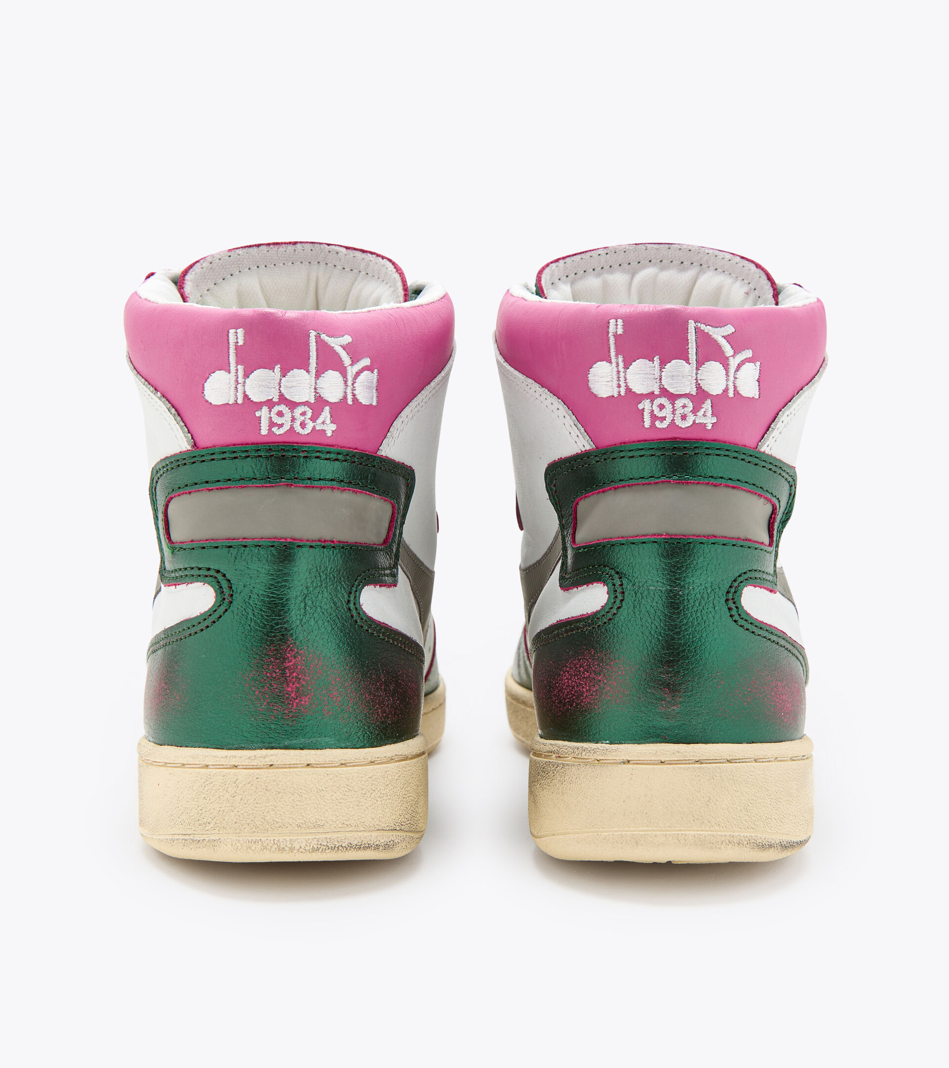 Heritage-Schuh - Unisex MI BASKET METAL MIX USED BIANCO/VERDE - Diadora