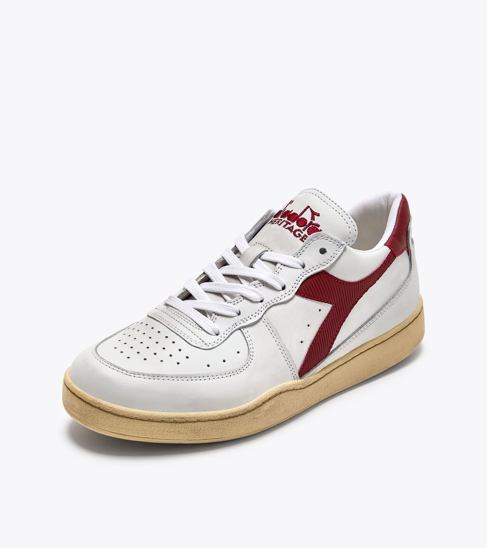 Heritage-Schuh - Gender neutral MI BASKET LOW USED WEISSE/GRANAT - Diadora