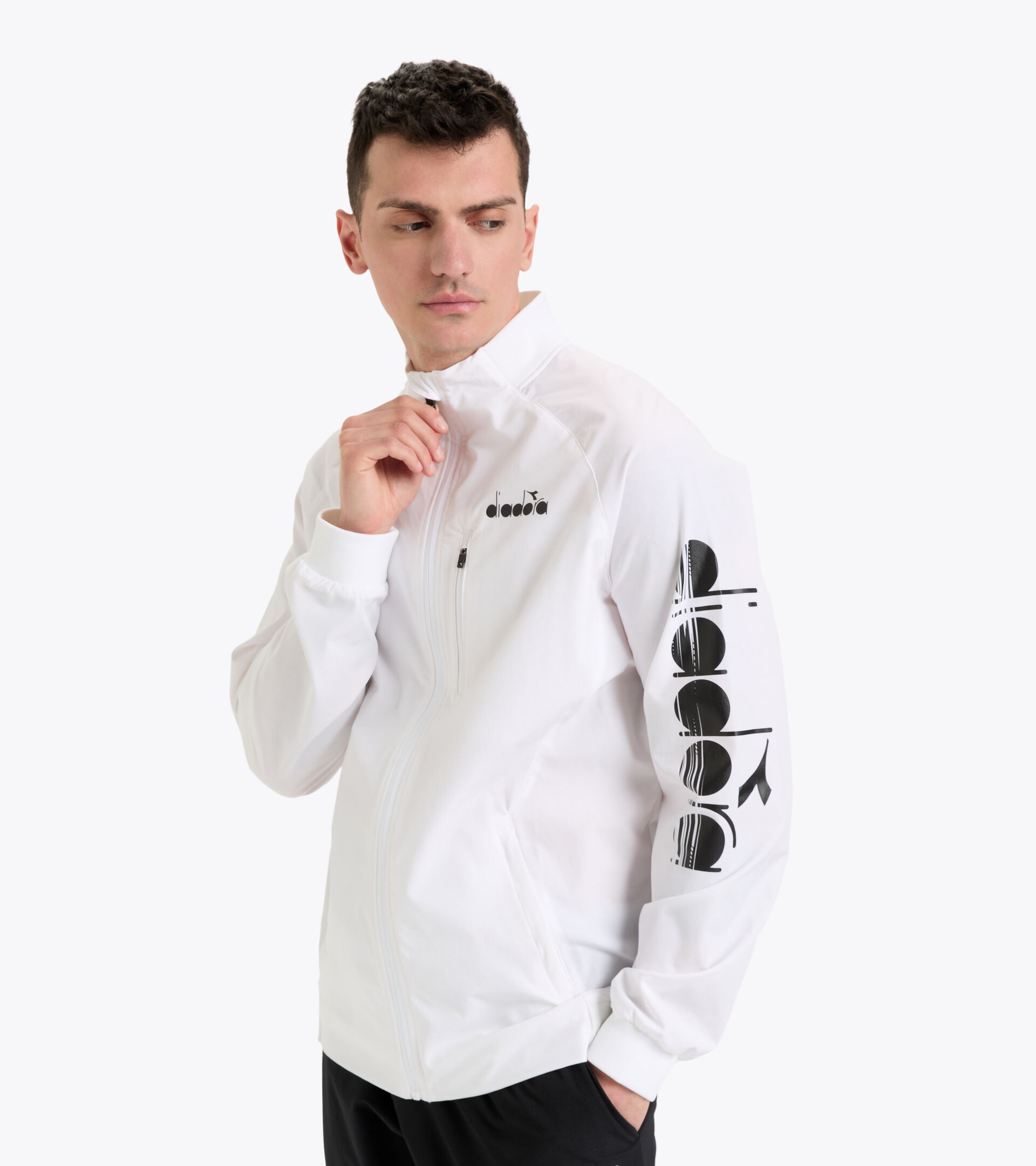 Tennis-Jacke Full Zip - Herren FZ JACKET STRAHLEND WEISSE - Diadora