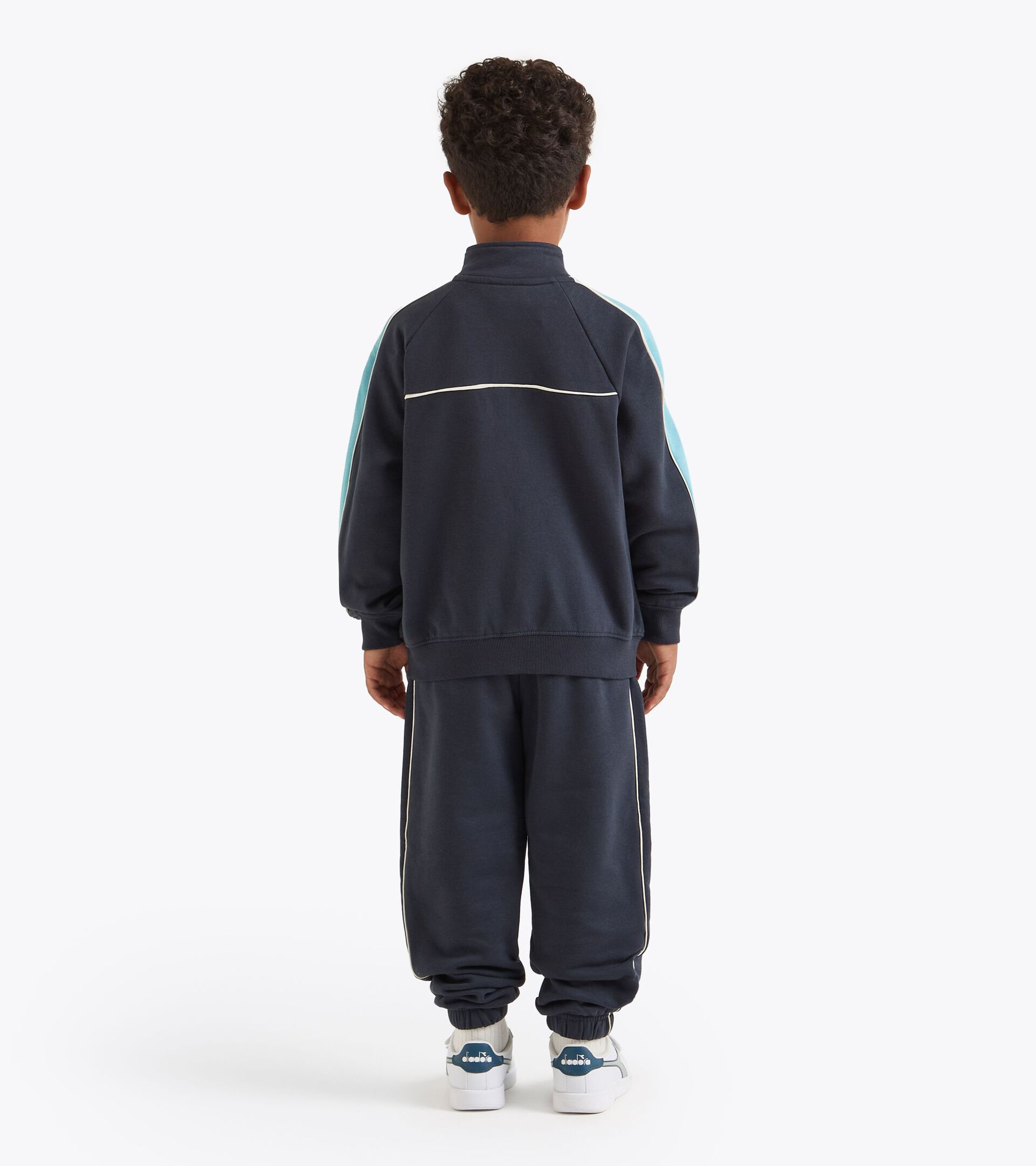Tracksuit made with brushed fleece - Boy
 JB. TRACKSUIT FZ LOGO (BR) BLUE DENIM - Diadora