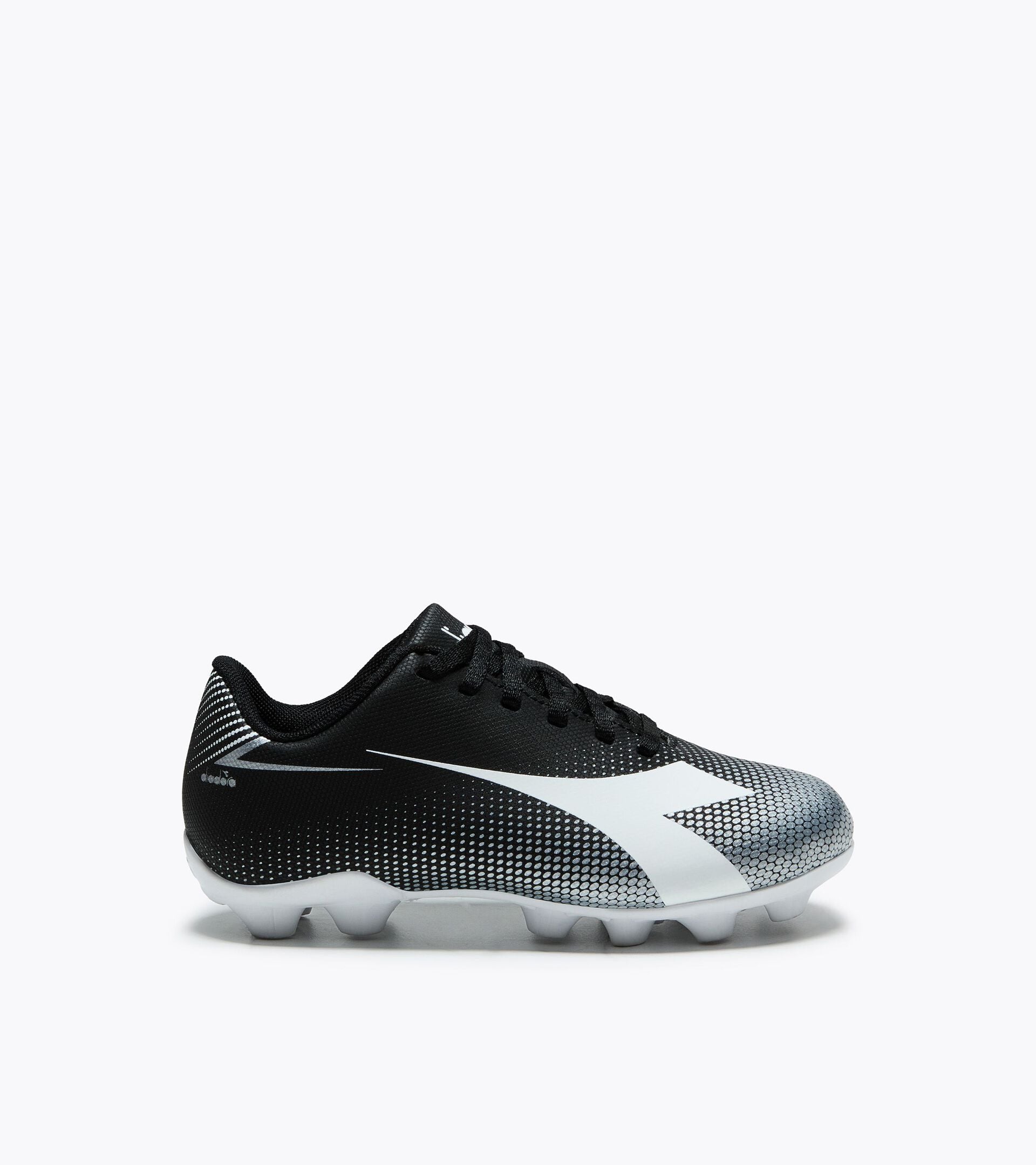 Firm ground football boots - Boys and girls PICHICHI 9 JR MD BLACK/WHITE/SILVER DD - Diadora