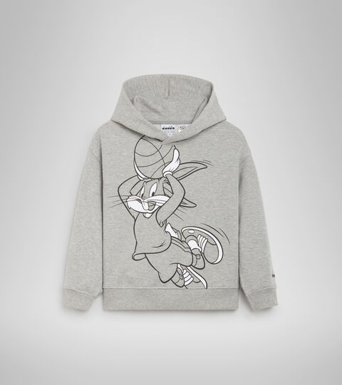 JU.HOODIE WB, GRIS MOYENNE CLAIR MELANGE Sweat-shirt à capuche - Enfant JU.HOODIE WB GRIS MOYENNE CLAIR MELANGE - Diadora