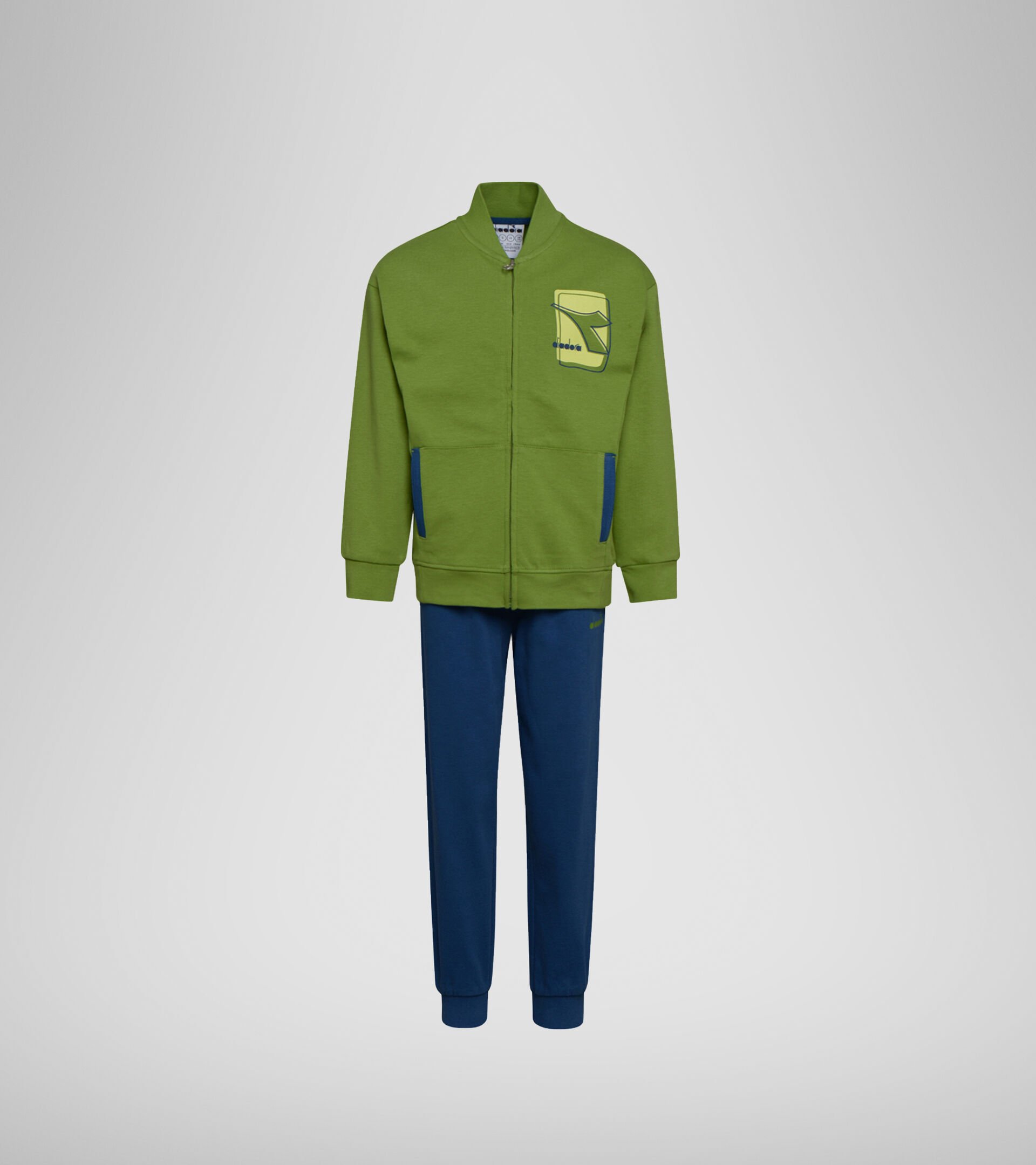 Tracksuit - Boys and girls JU. TRACKSUIT ELEMENTS GREEN  HILL - Diadora
