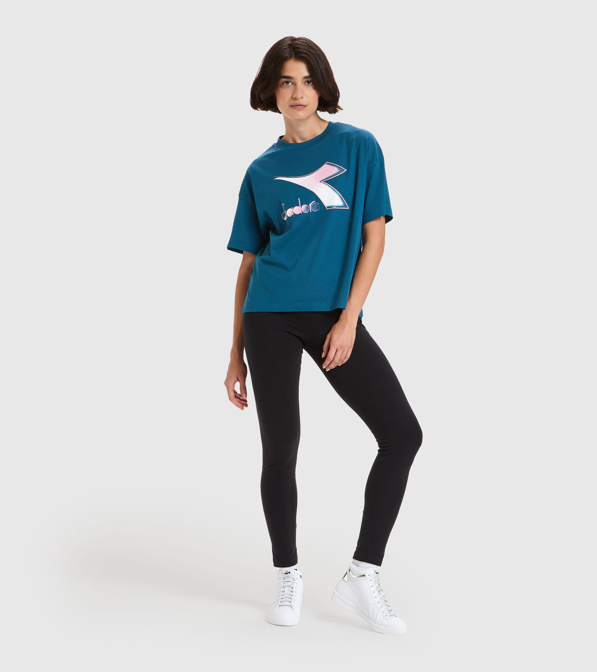 T-shirt - Women L.T-SHIRT SS LUSH BLUE MORROCAN - Diadora