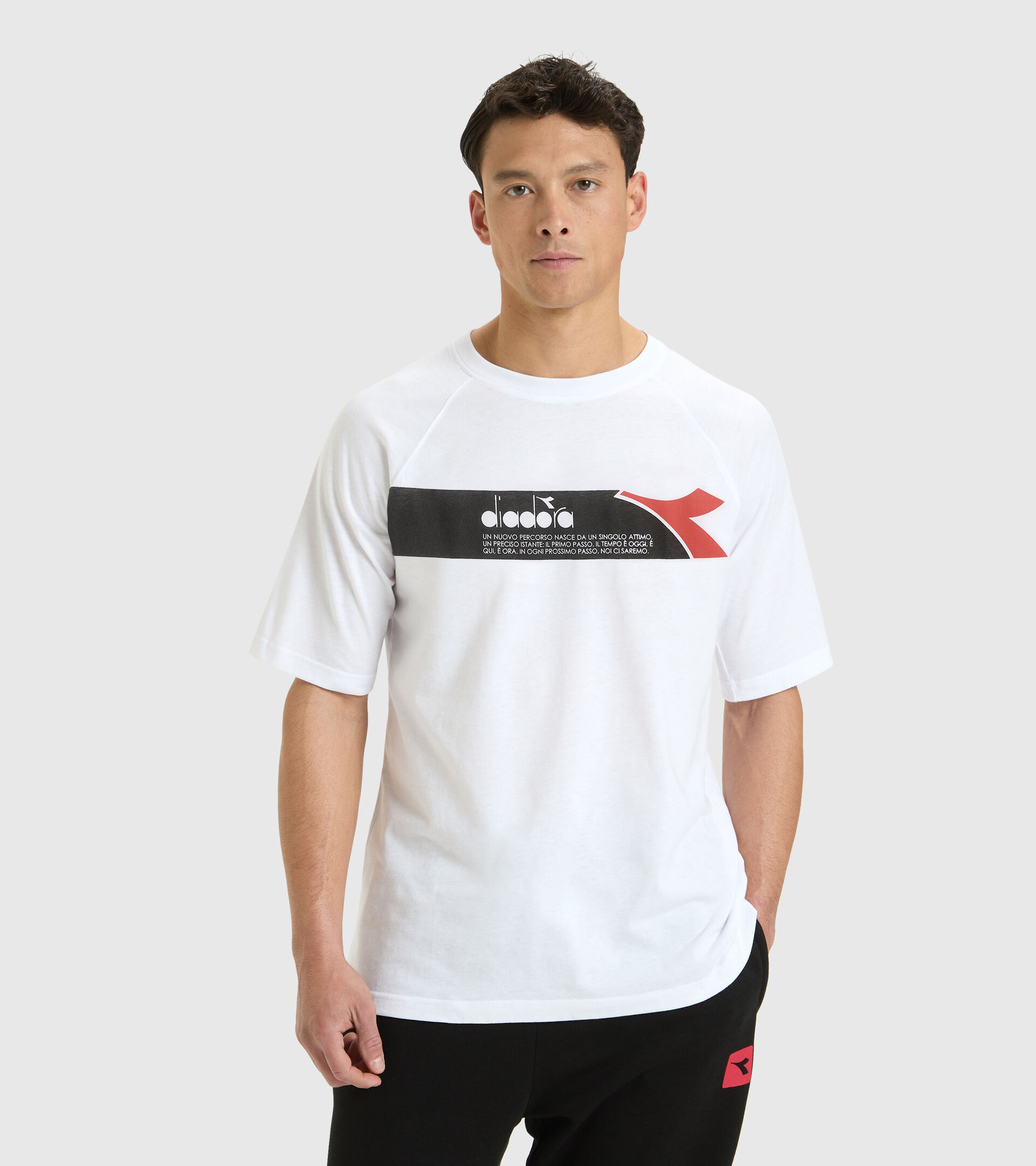 T-shirt en coton mélangé - Homme T-SHIRT SS  URBANITY BLANC VIF - Diadora