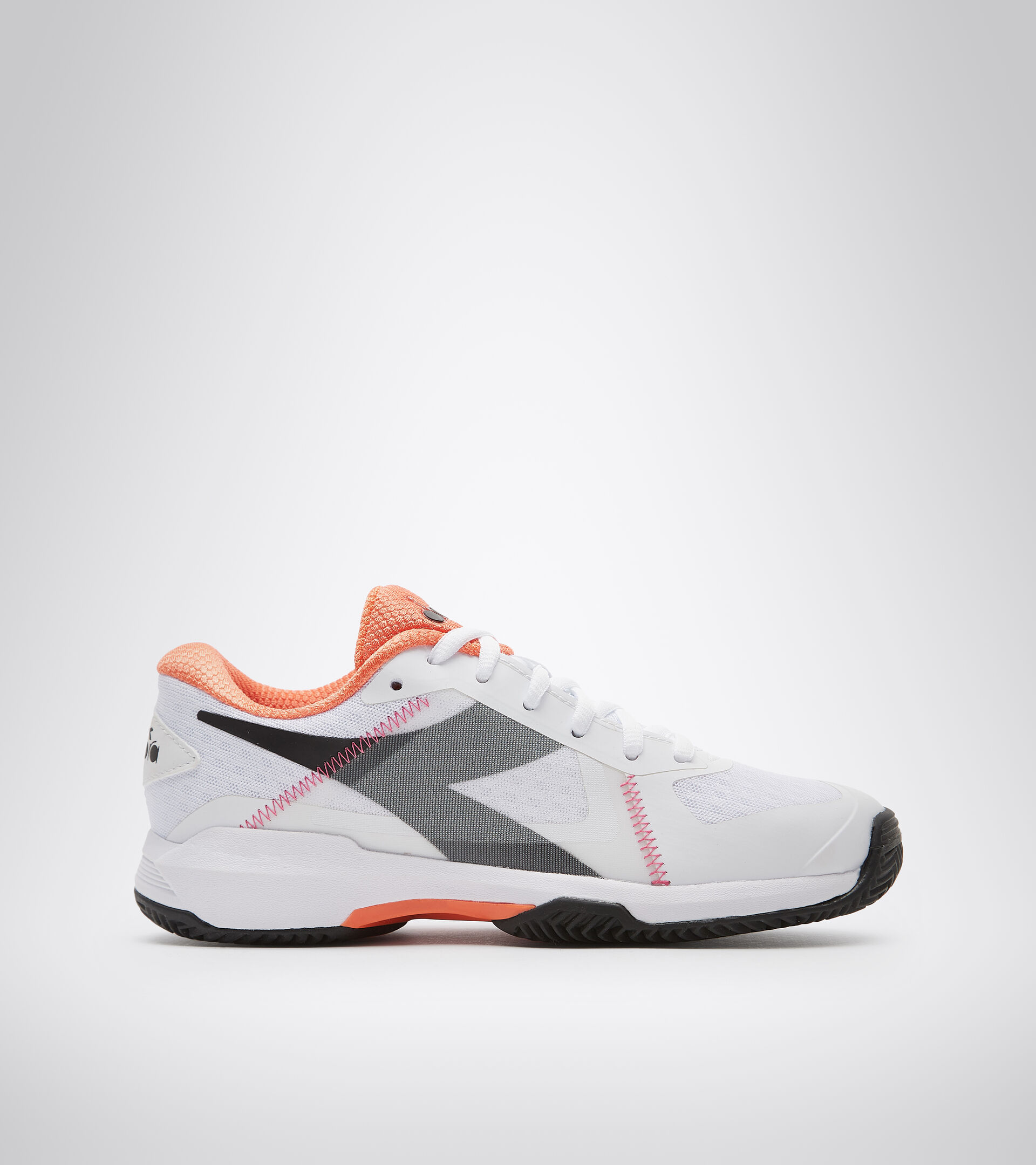 Chaussures de tennis pour terrains en terre battue - Femme TROFEO W CLAY BLC/NOIR/ORANGE VERMEIL - Diadora