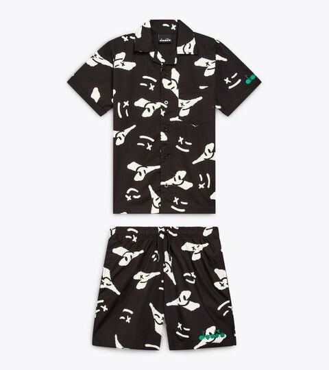 JB. SET SMILE LOGO, NOIR Ensemble - Coupe confort - Garçon JB. SET SMILE LOGO NOIR - Diadora