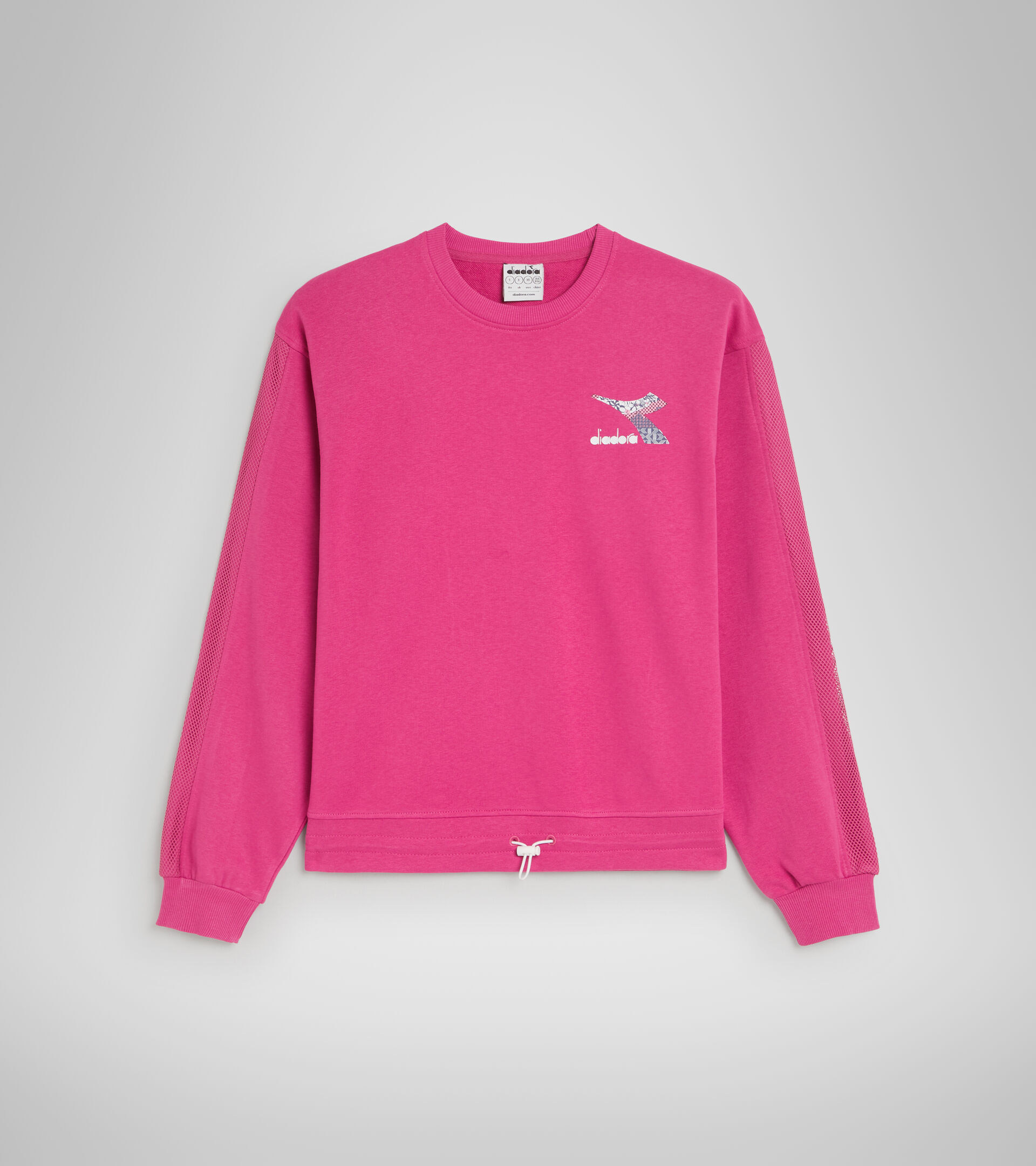 Cotton sports sweatshirt - Women L.SWEAT FLOSS PINK IBIS - Diadora