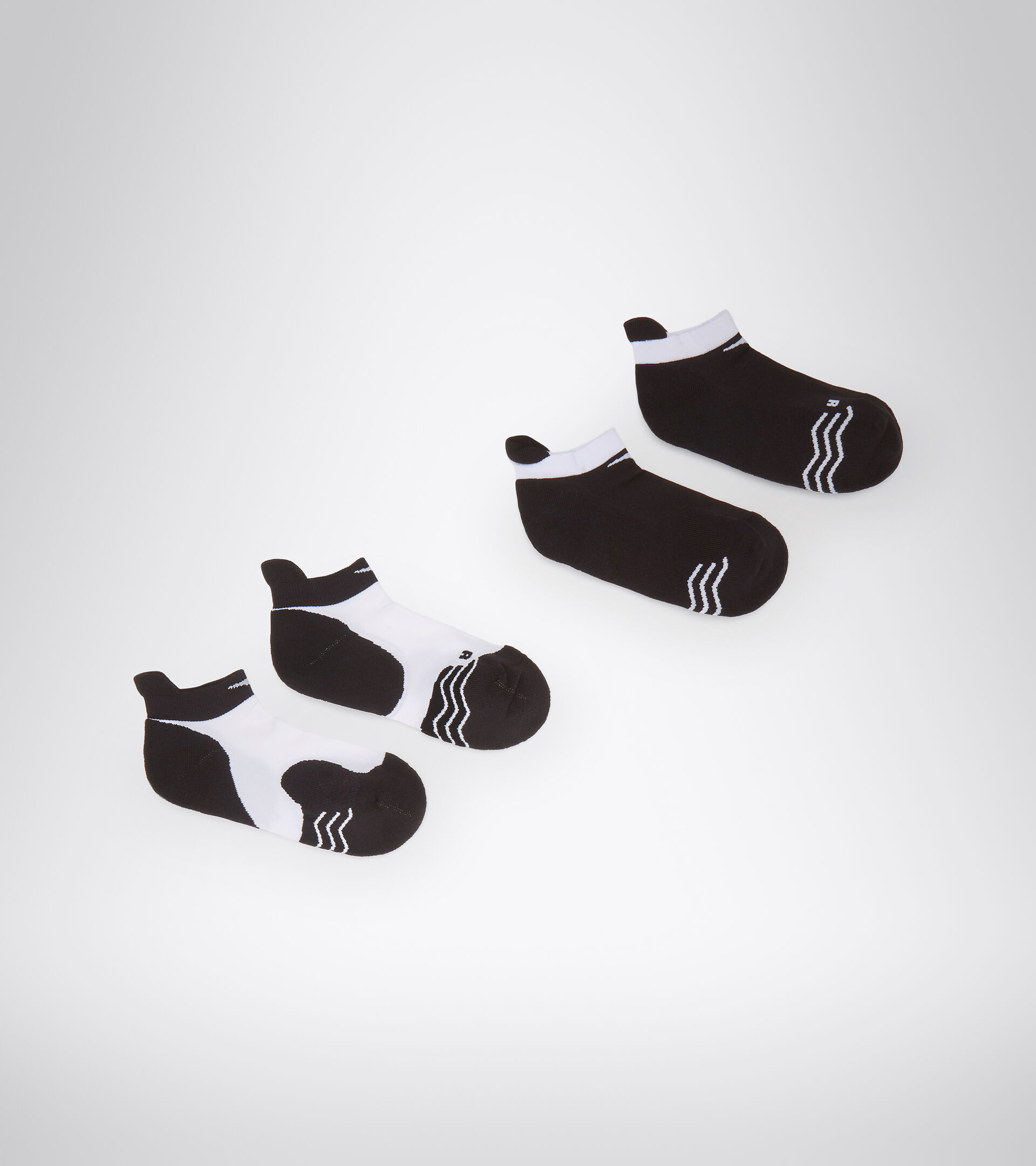 Chaussettes courtes - Femme L. SOCKS BLACK/OPTICAL WHITE - Diadora