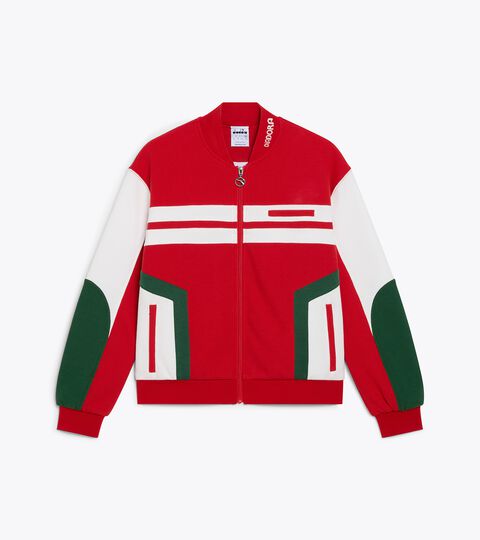 Legacy Poly-Cotton Jacket - Women&rsquo;s L. JACKET LEGACY MOLTEN LAVA RED - Diadora