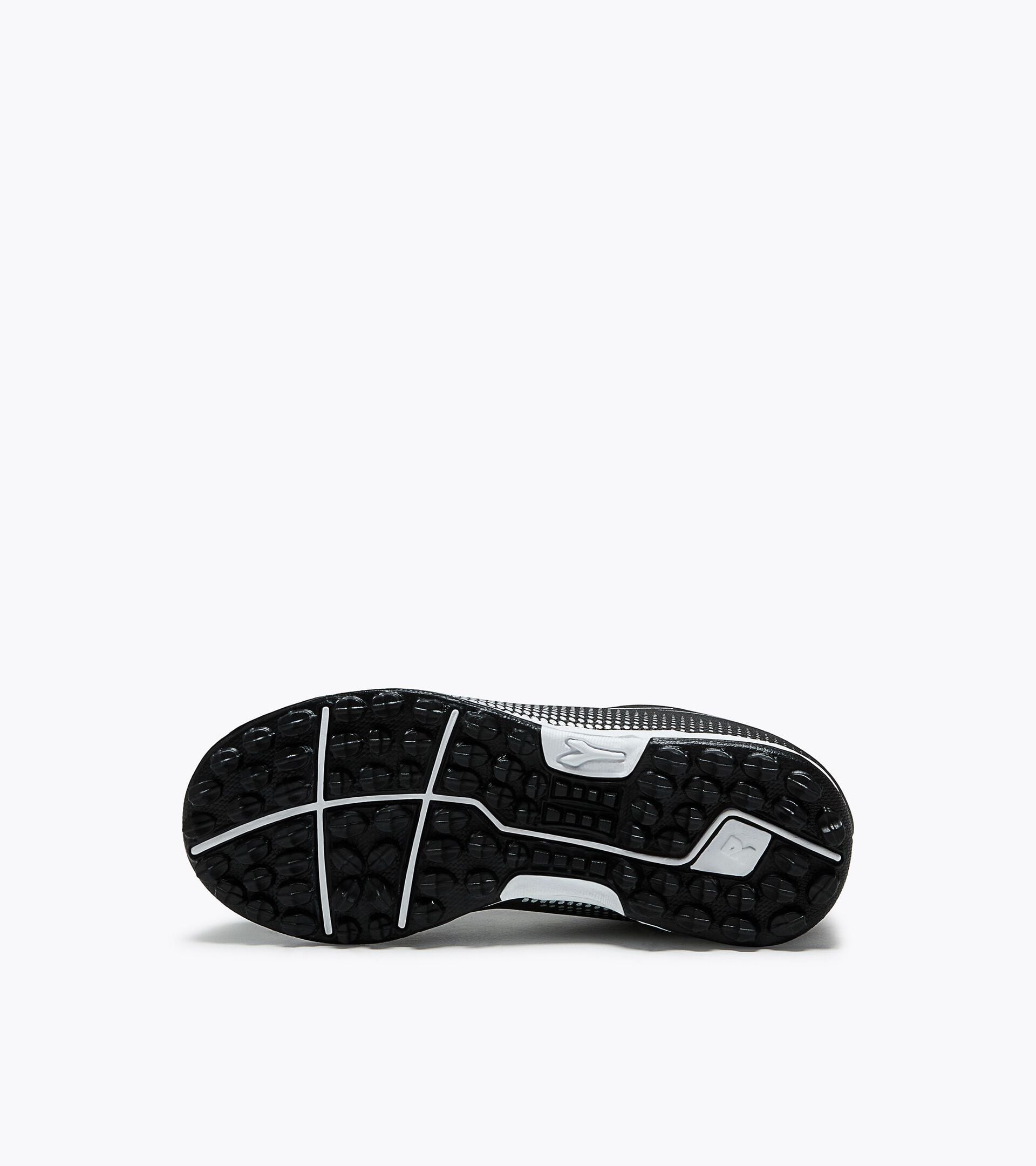 Futsal-Schuh f&uuml;r synthetische B&ouml;den - Jungen und M&auml;dchen PICHICHI 9 JR TF NERO/BIANCO/ARGENTO DD - Diadora