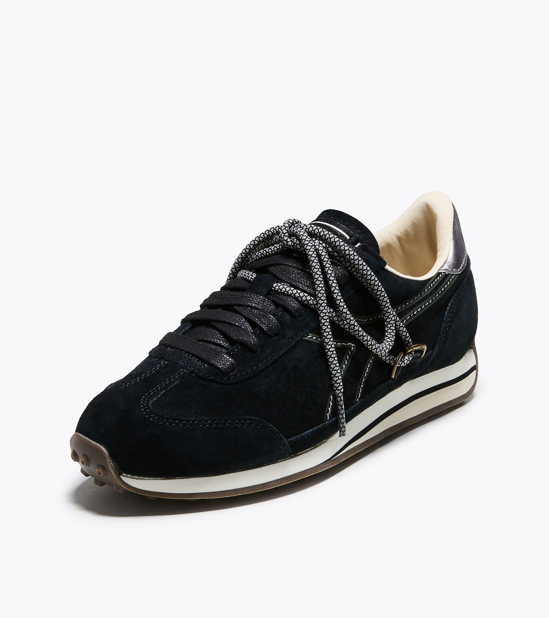 Leather Sneaker - Low-Profile - All-gender RALLY FLOW WN BLACK - Diadora
