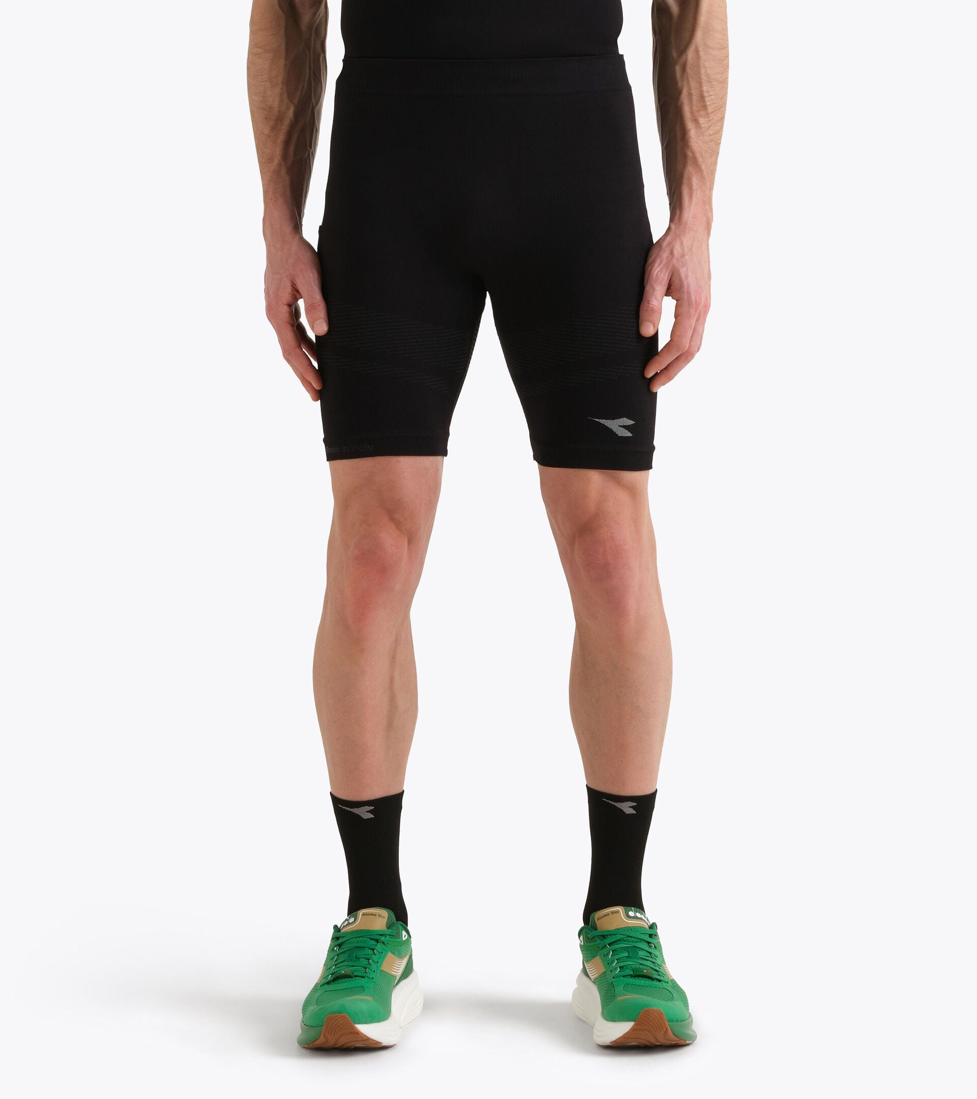 Technical shorts for temperature control -  Running - Men&rsquo;s SHORTER STRATOUNO BLACK - Diadora