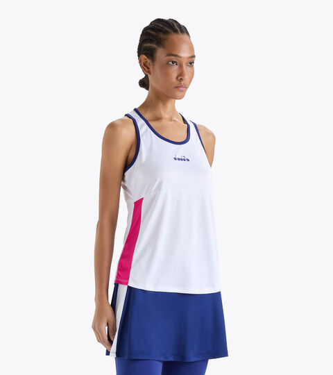 Camiseta sin mangas para correr - Mujer L. CORE TANK BLANCO VIVO - Diadora