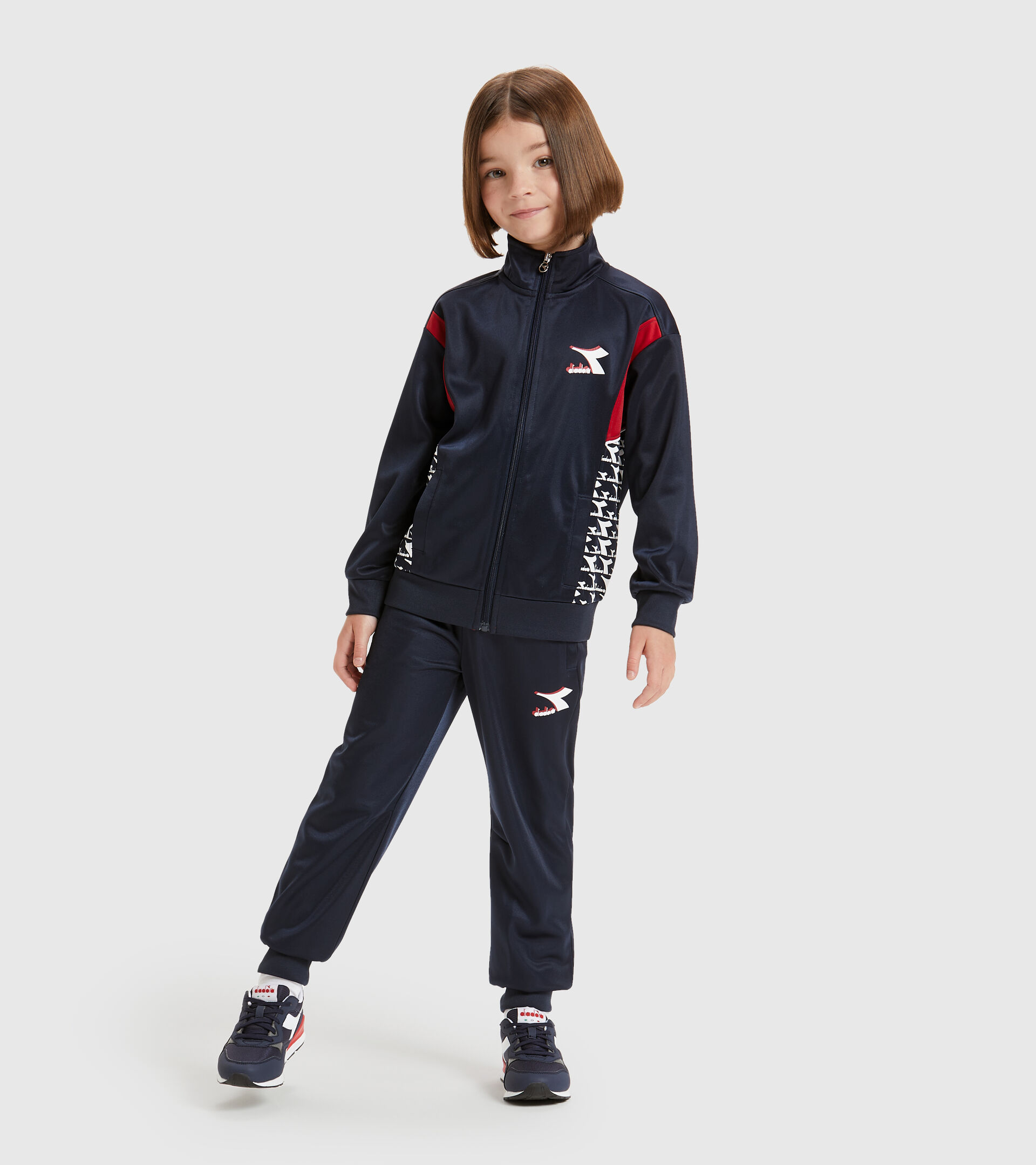 Apparel Sport BAMBINO JU. LIGHT FZ TRACKSUIT CUBIC AZUL CHAQUETON Diadora