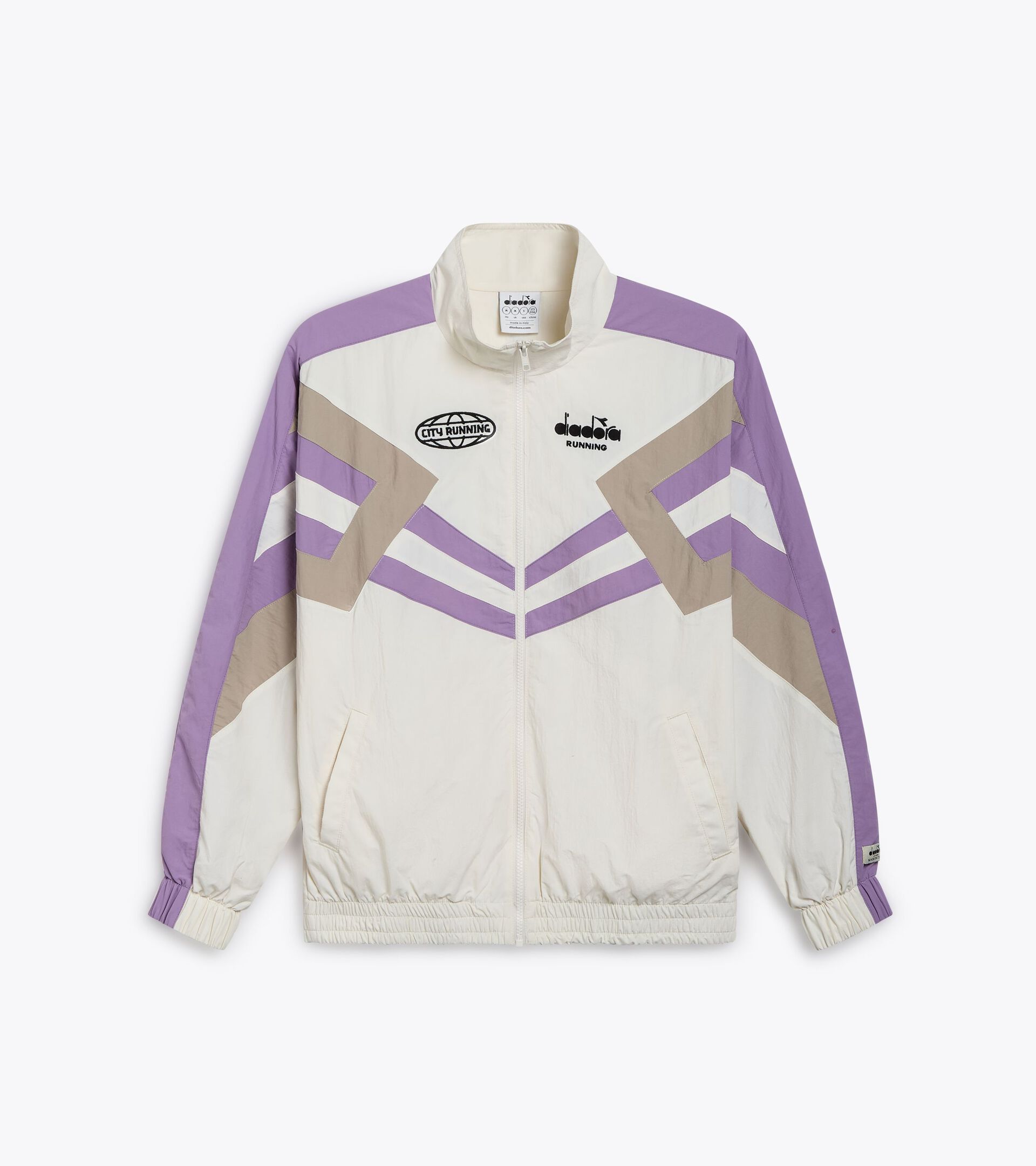 Track Jacket - Made in Italy - All-Gender TRACK JACKET MILL CITY WHISPER WHITE - Diadora