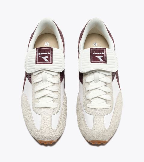Low-profile leather sneaker - Women&rsquo;s RALLY INDOOR WHITE/ADVENT VIOLET - Diadora