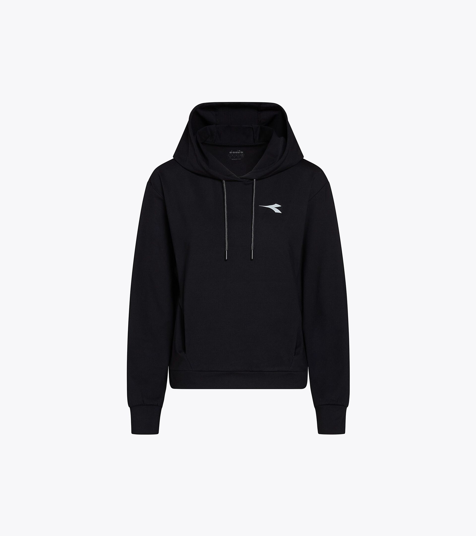 High-Performance Technical Sweatshirt - Training - Women&rsquo;s L. JERSEY PULLOVER HOODIE BLACK - Diadora