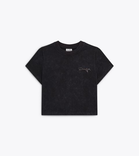 Retro-inspired Cotton T-shirt - Slim Fit - Women&rsquo;s
 L. T-SHIRT SS AVENUE LAB II BLACK COAL - Diadora