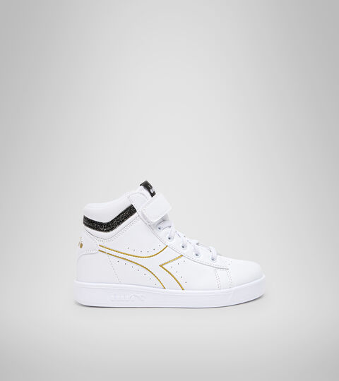 Sportschuh - Kinder 4-8 Jahren GAME P HIGH GIRL PS BIANCO/NERO/ORO - Diadora
