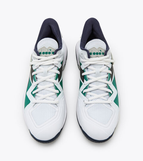 B.ICON 2 AG, WHITE/BLACK/BLUE CORSAIR Tennis shoes for hard surfaces or clay - Men B.ICON 2 AG WHITE/BLACK/BLUE CORSAIR - Diadora