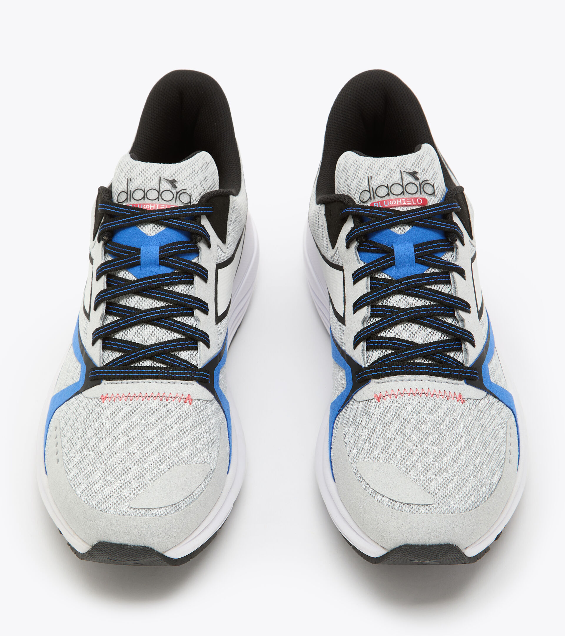 Running shoes - Men MYTHOS BLUSHIELD 8 VORTICE SILVER DD/WHITE/BLACK - Diadora