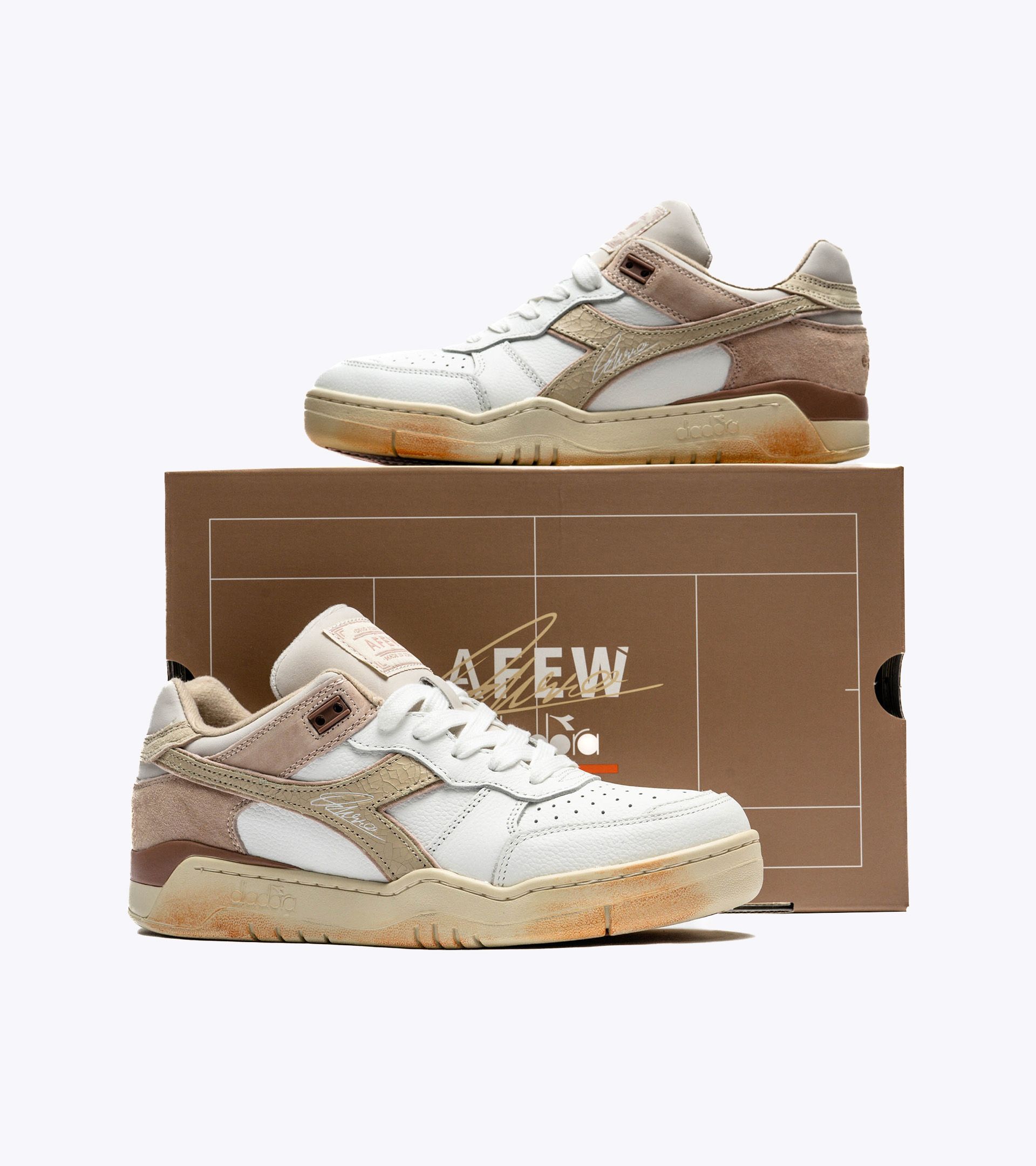 Schuh Made in Italy - Gender neutral B.560 DINO RUSSO WEISS/SANDSCHALE - Diadora