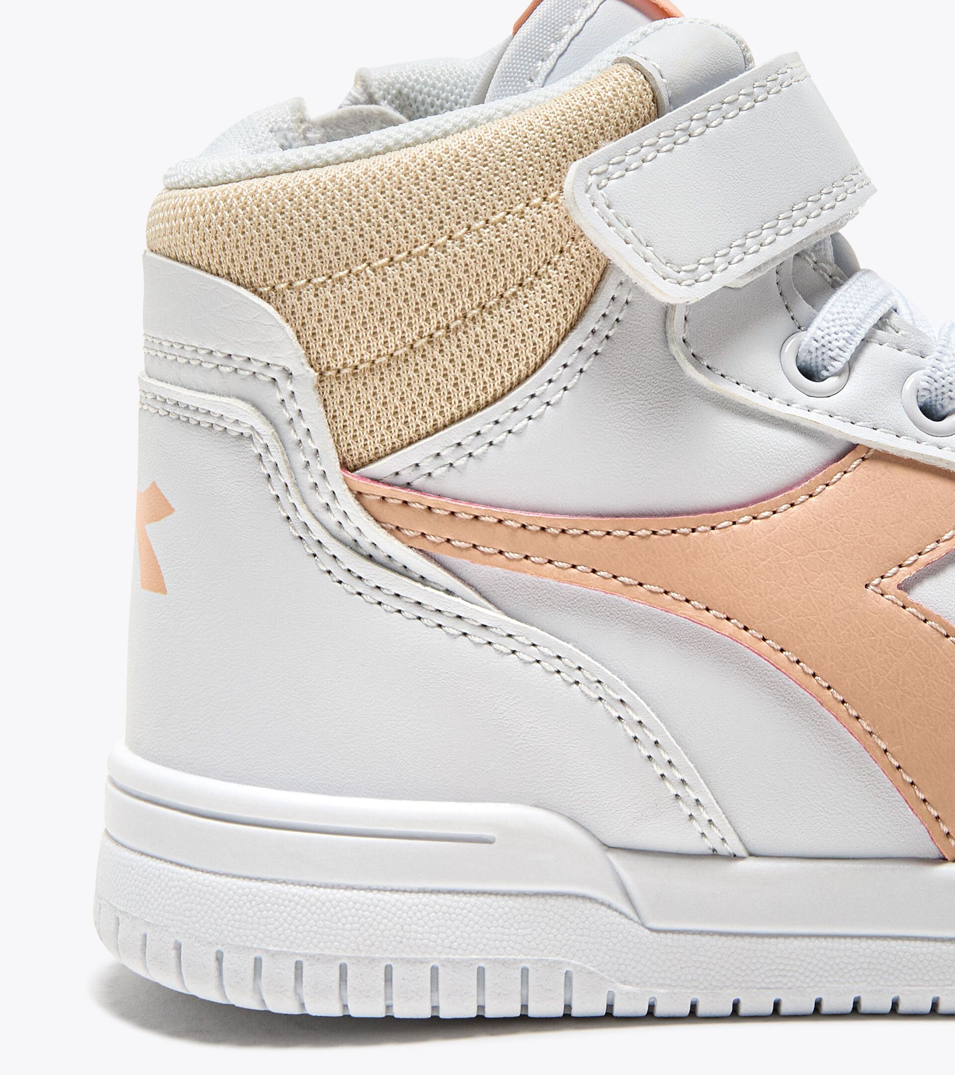 Sports shoes - Kids 4-8 years RAPTOR MID PS WHITE/PEACH PARFAIT - Diadora