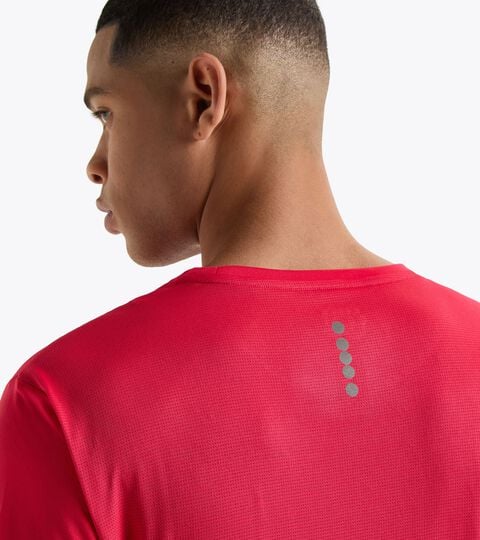 Camiseta deportiva - Hombre SS T-SHIRT RUN ROJO MATADOR - Diadora