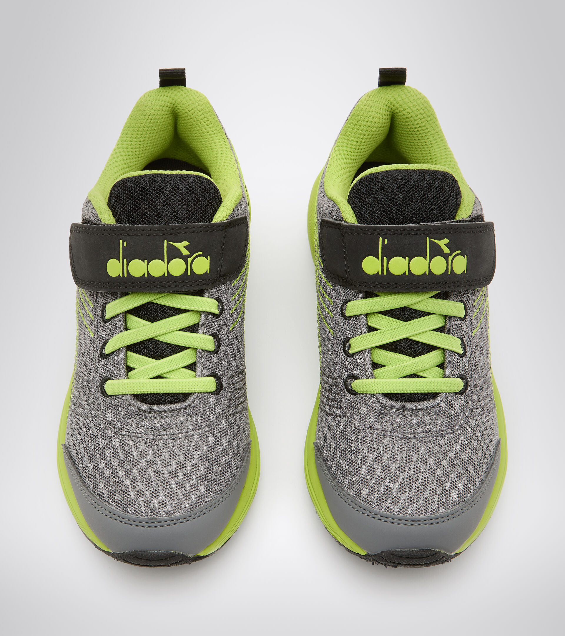 Running shoe - Kids FLAMINGO 6 JR STEEL GRAY/LIME PUNCH - Diadora
