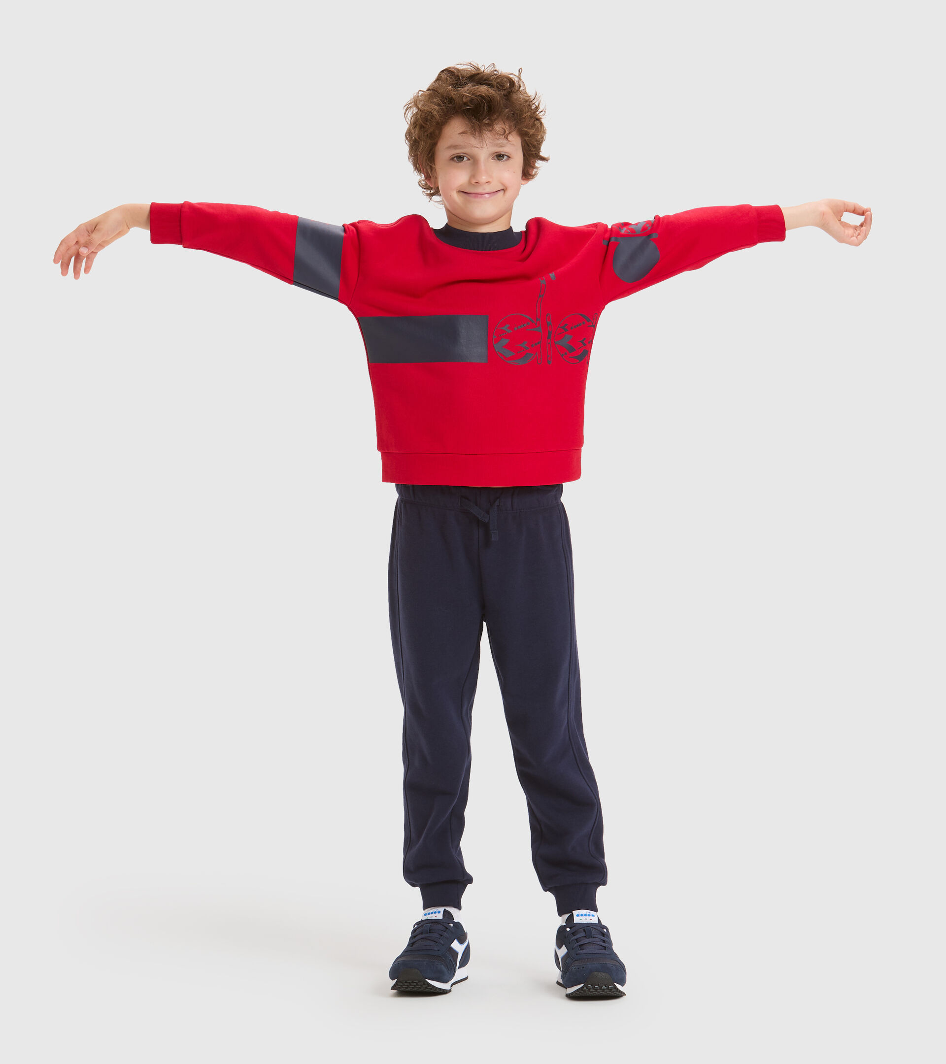 Crew-neck sweatshirt - Kids JB.SWEATSHIRT CREW HOOPLA TANGO RED - Diadora