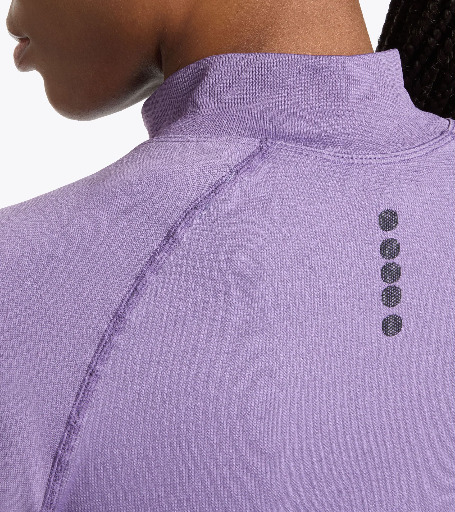 Long-Sleeve Thermoregulating Technical T-shirt - STRATOUNO Running - Women&rsquo;s L. LS T-SHIRT 1/2 ZIP STRATOUNO VIOLET GRAPE COMPOTE - Diadora