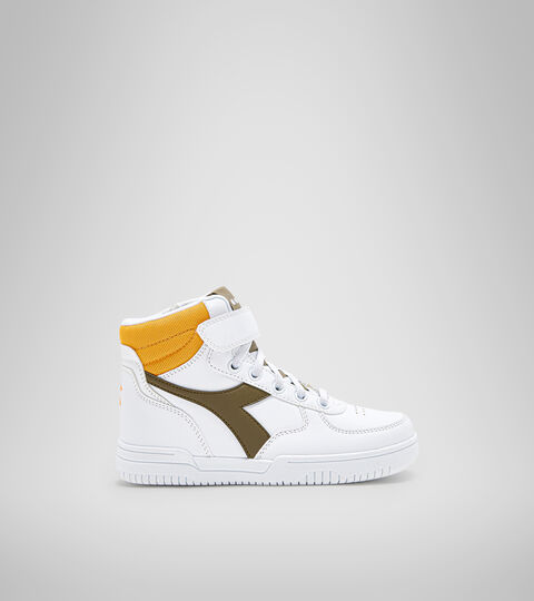 Sports shoes - Kids 4-8 years RAPTOR MID PS WHITE/DARK OLIVE - Diadora