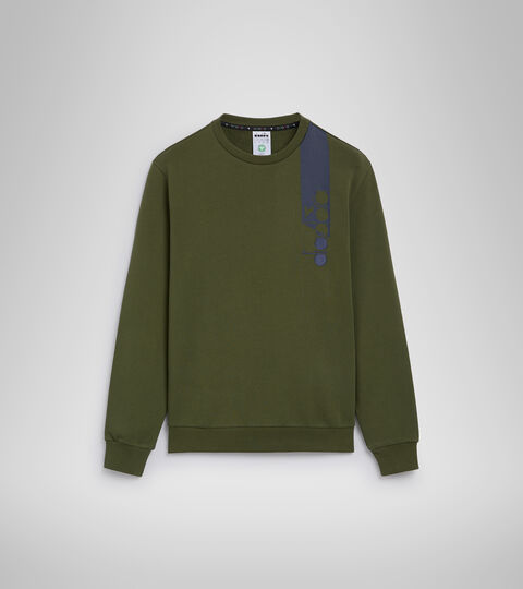 SWEATSHIRT CREW ICON, CYPRESS GREEN Crew-neck sweatshirt - Unisex SWEATSHIRT CREW ICON CYPRESS GREEN - Diadora