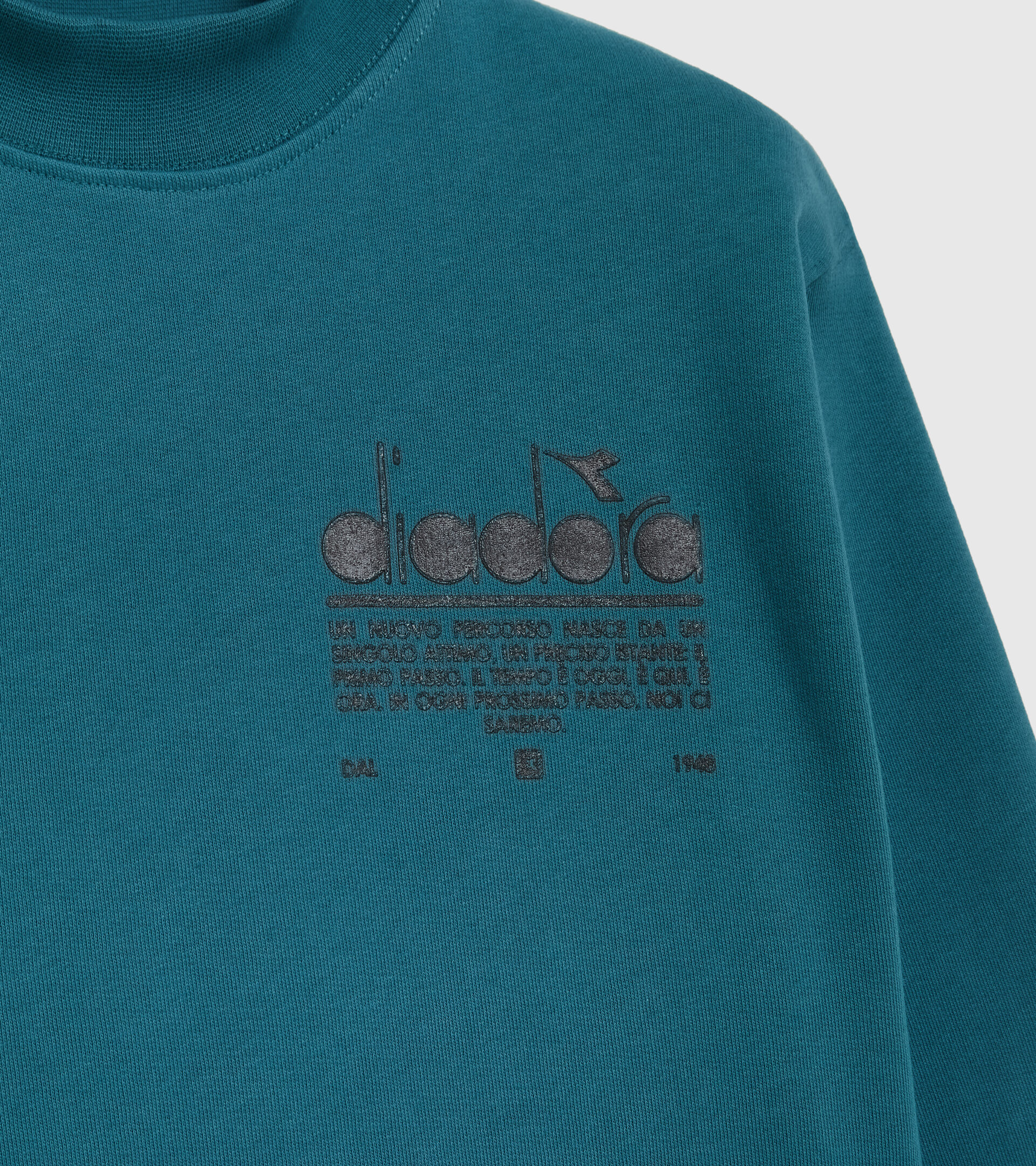 Cotton sweatshirt - Women’s L. SWEATSHIRT CREW MANIFESTO BLUE PACIFIC - Diadora