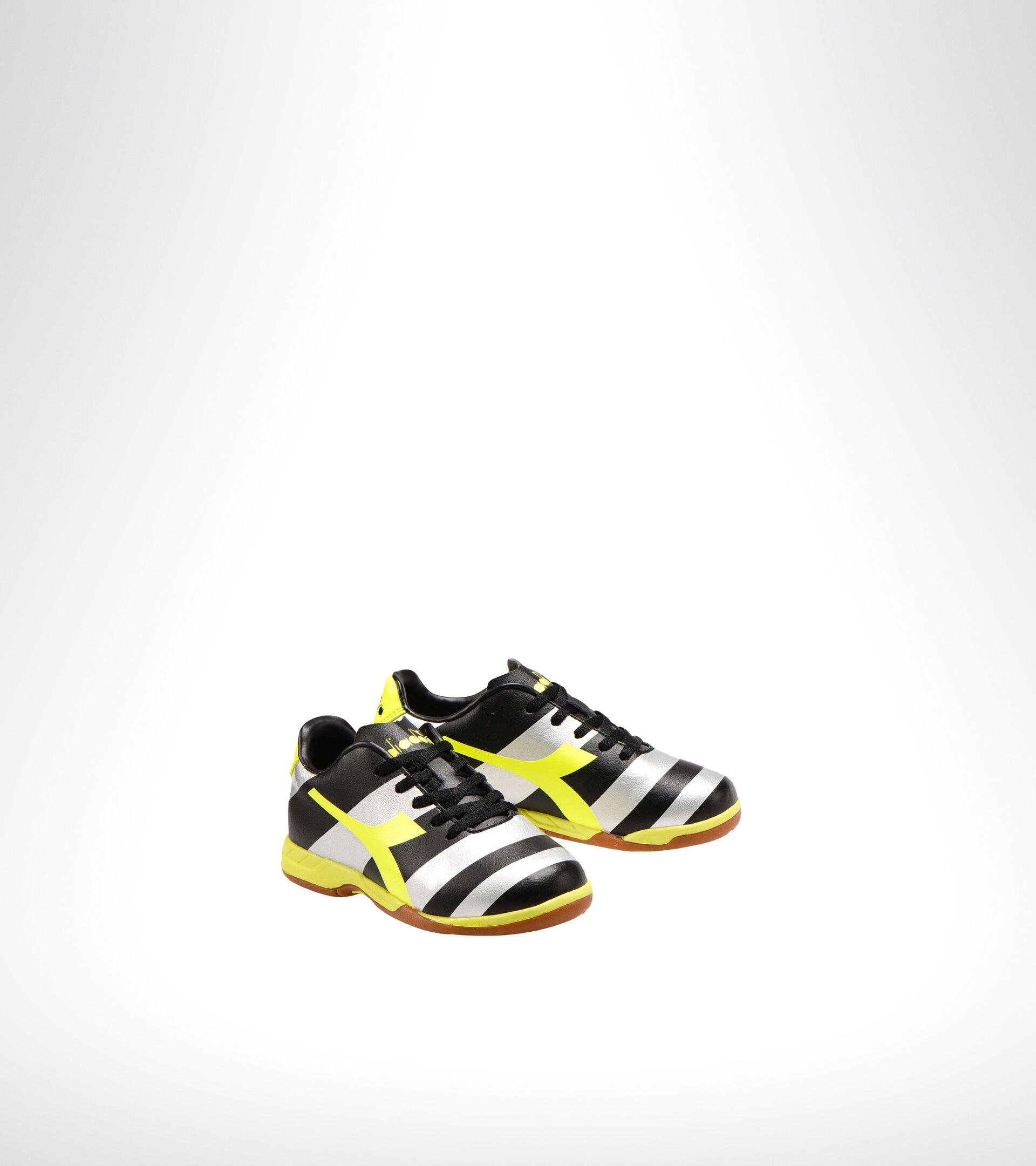 Chaussures de football pour salle - Unisexe Enfant RAPTOR R ID JR NERO/ARGENTO/GIALLO FL DD - Diadora