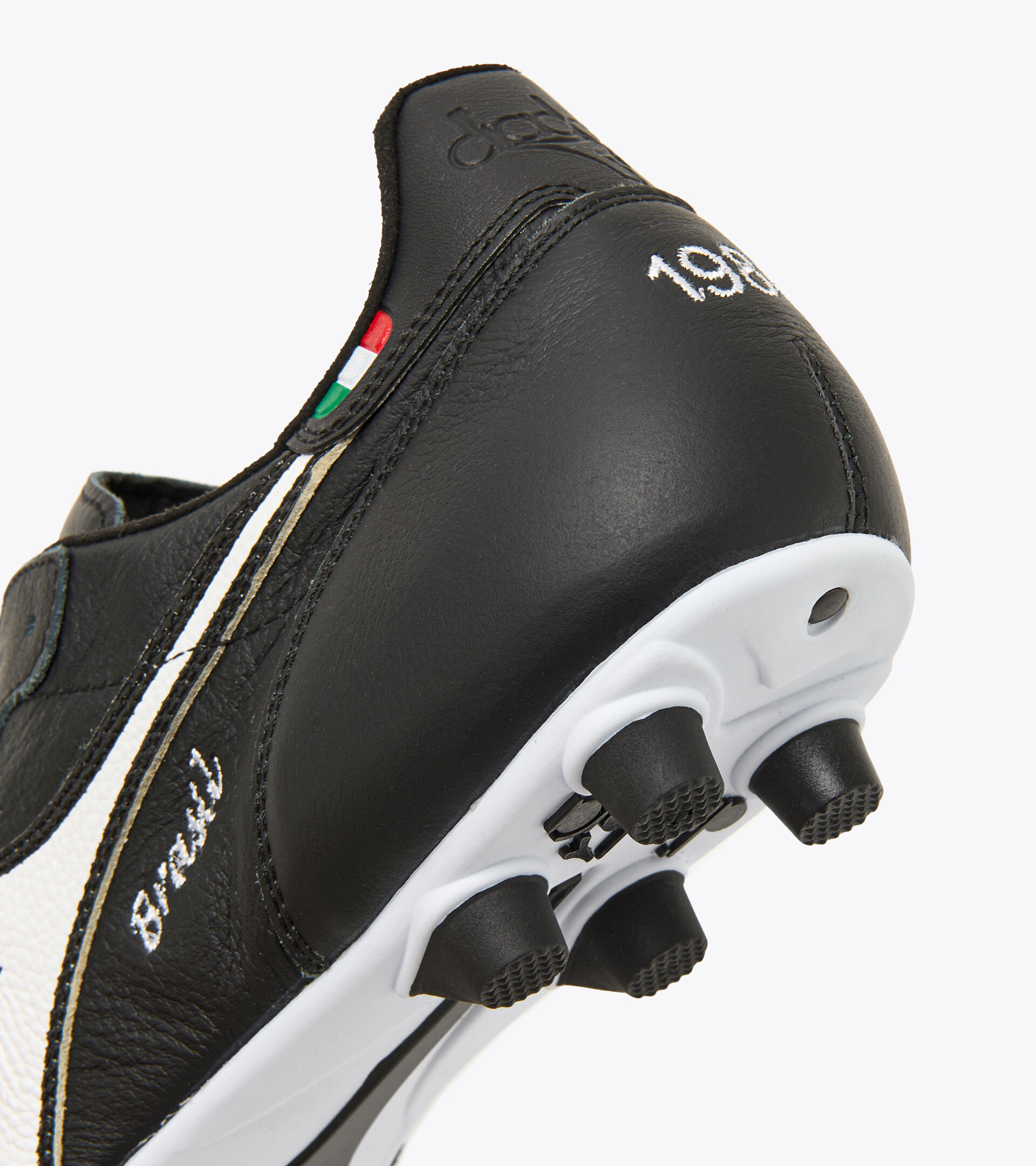 Firm ground football boots - Made in Italy BRASIL ITALY OG LT+ MDPU BLACK /WHITE - Diadora