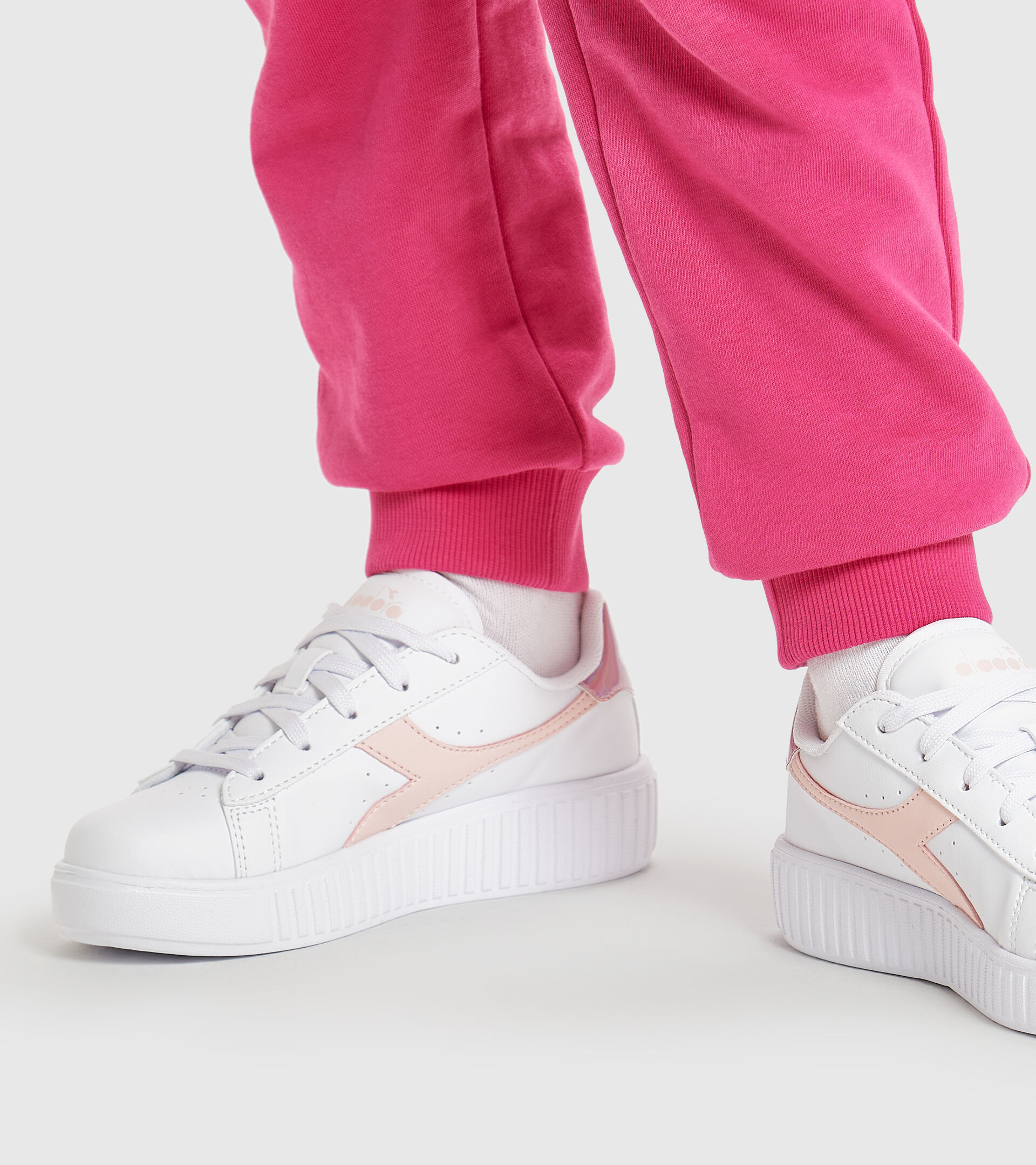 Chaussures de sport - Enfants 4-8 ans GAME STEP PS BLANC/ROSE VOILEE - Diadora