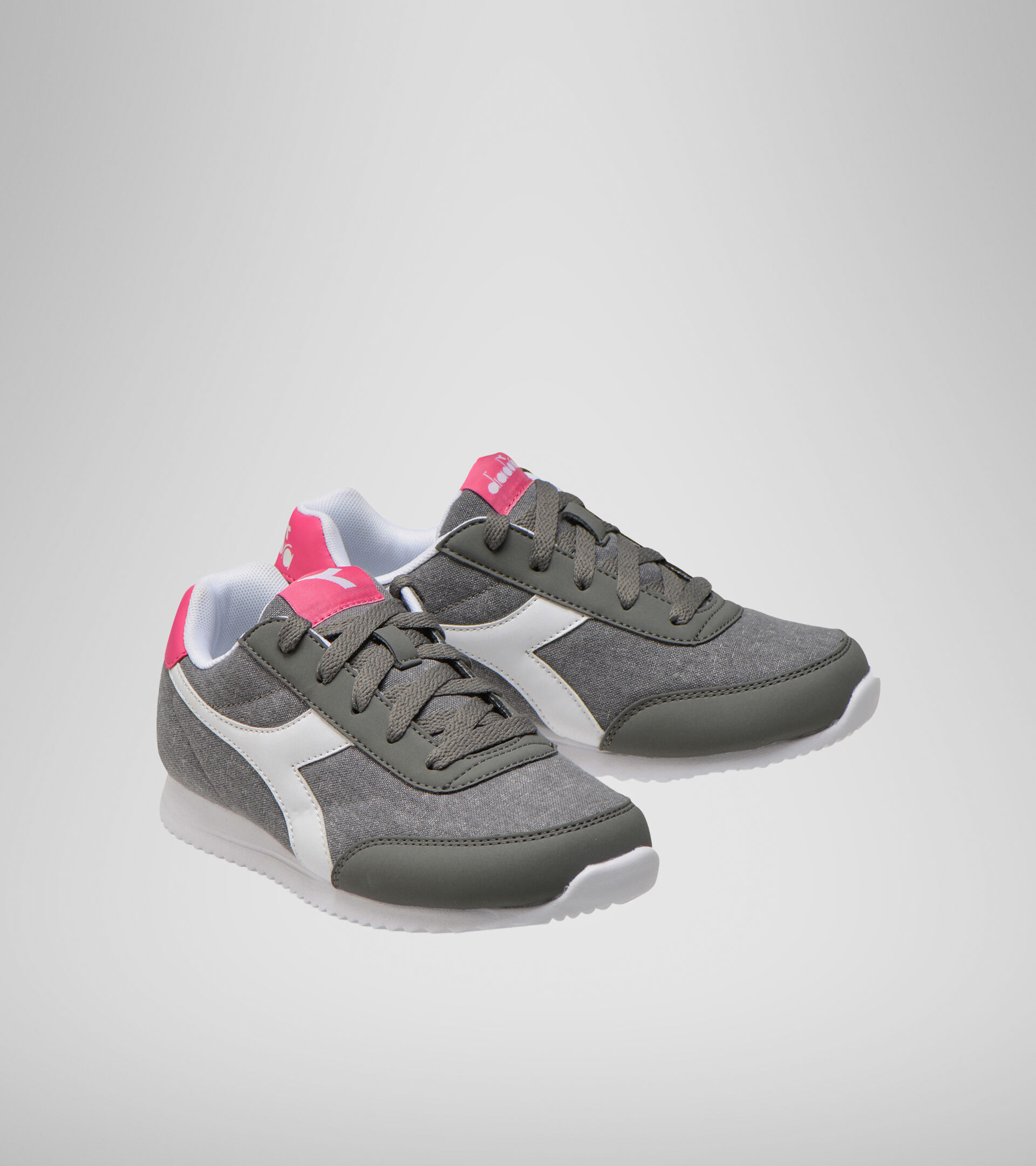 Sports shoes - Youth 8-16 years JOG LIGHT GS CHARCOAL GRAY/FANDANGO PINK - Diadora