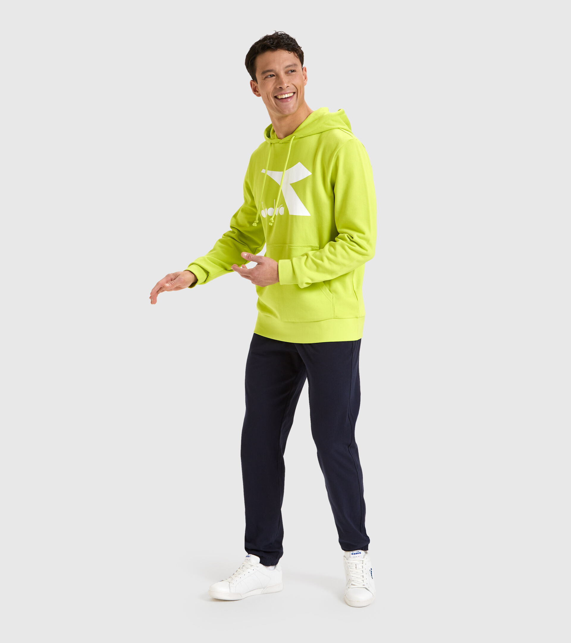 Sweatshirt aus Baumwolle mit Kapuze - Herren HOODIE CHROMIA SCHWEFELQUELLE - Diadora