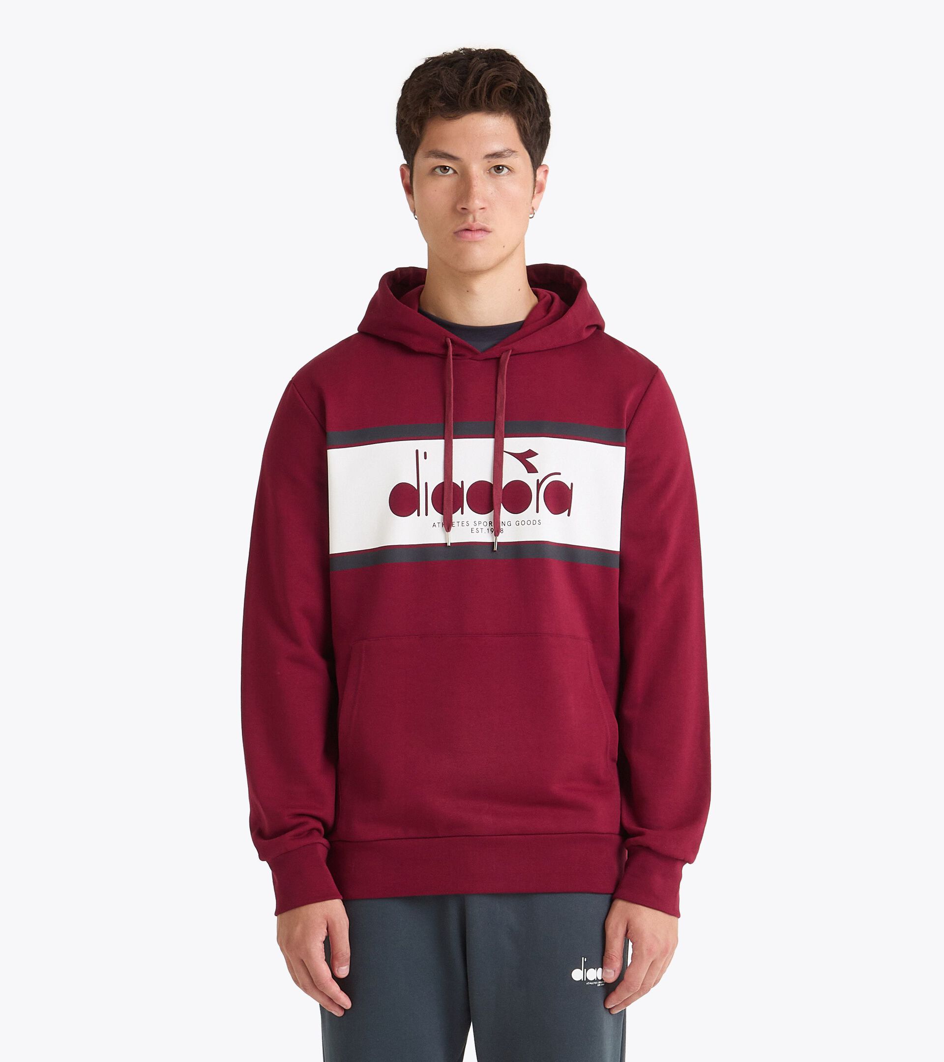 Color block hoodie - All-Gender HOODIE LOGO EMPIRE RED - Diadora