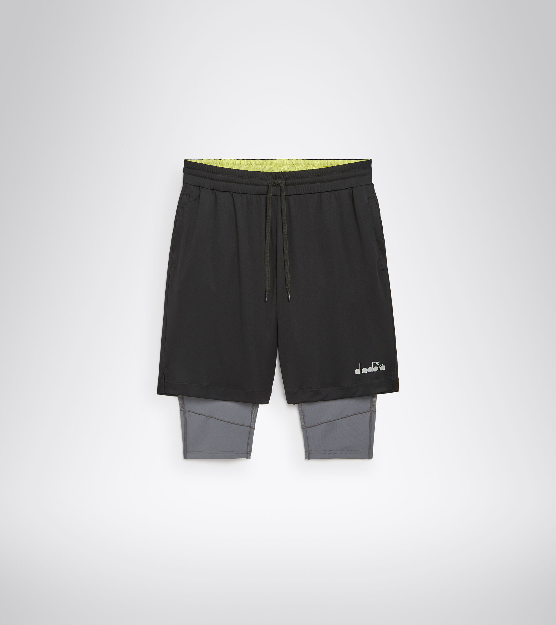 Trainingsset mit Bermudahosen und Tight - Herren POWER SHORTS BE ONE FT STAHLGRAU - Diadora