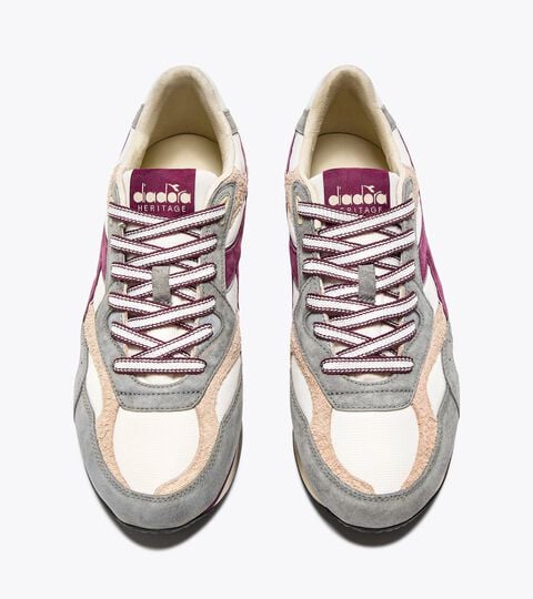 EQUIPE REVENGE USED, WHITE/WILD DOVE Low-profile Heritage sneaker - All-gender EQUIPE REVENGE USED WHITE/WILD DOVE - Diadora